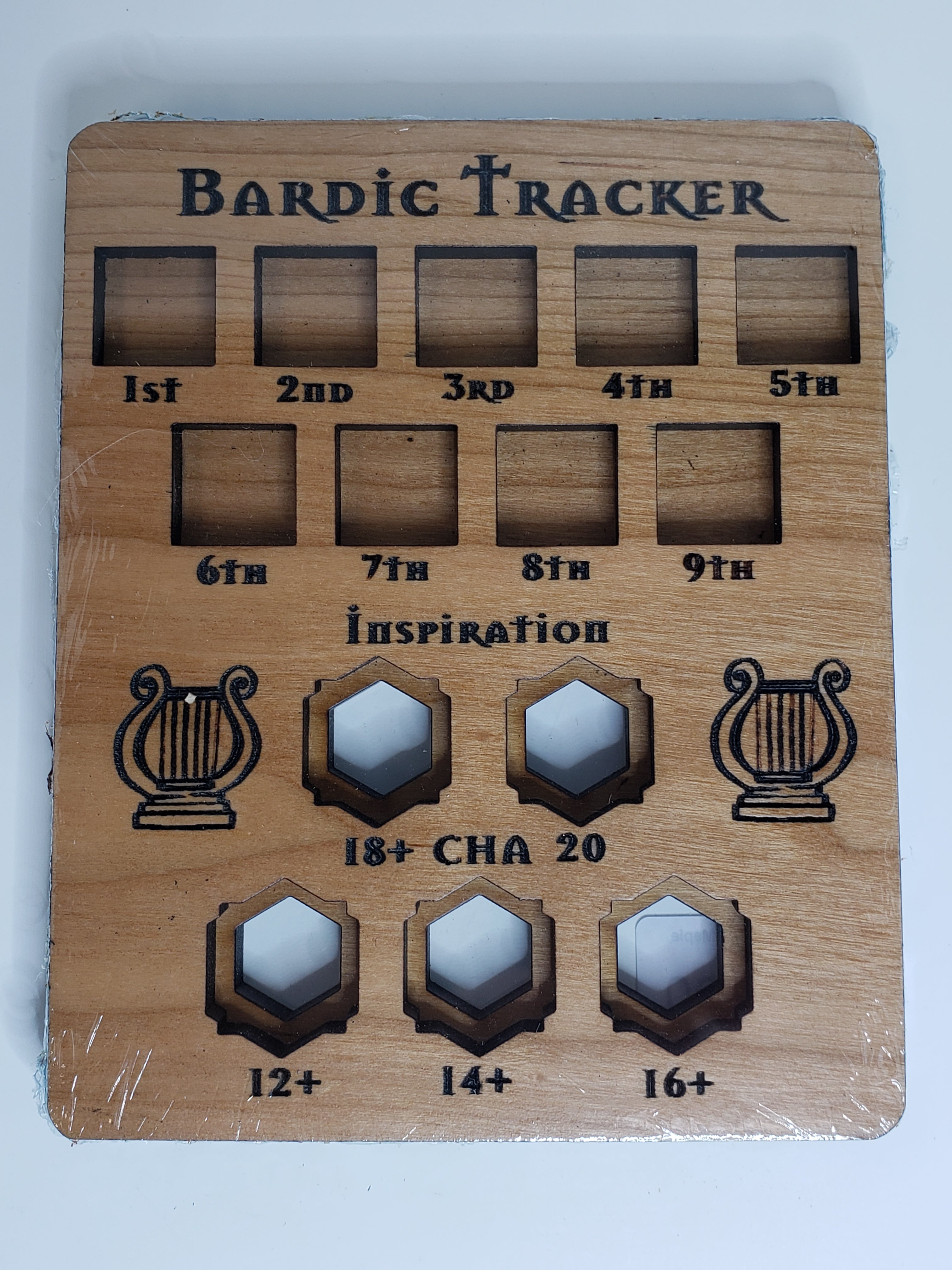 5e Hardwood Character Cards - Premium Maple Wood Bard Tracker for D&D | RPG Accessories for Tabletop Gaming & Collectors