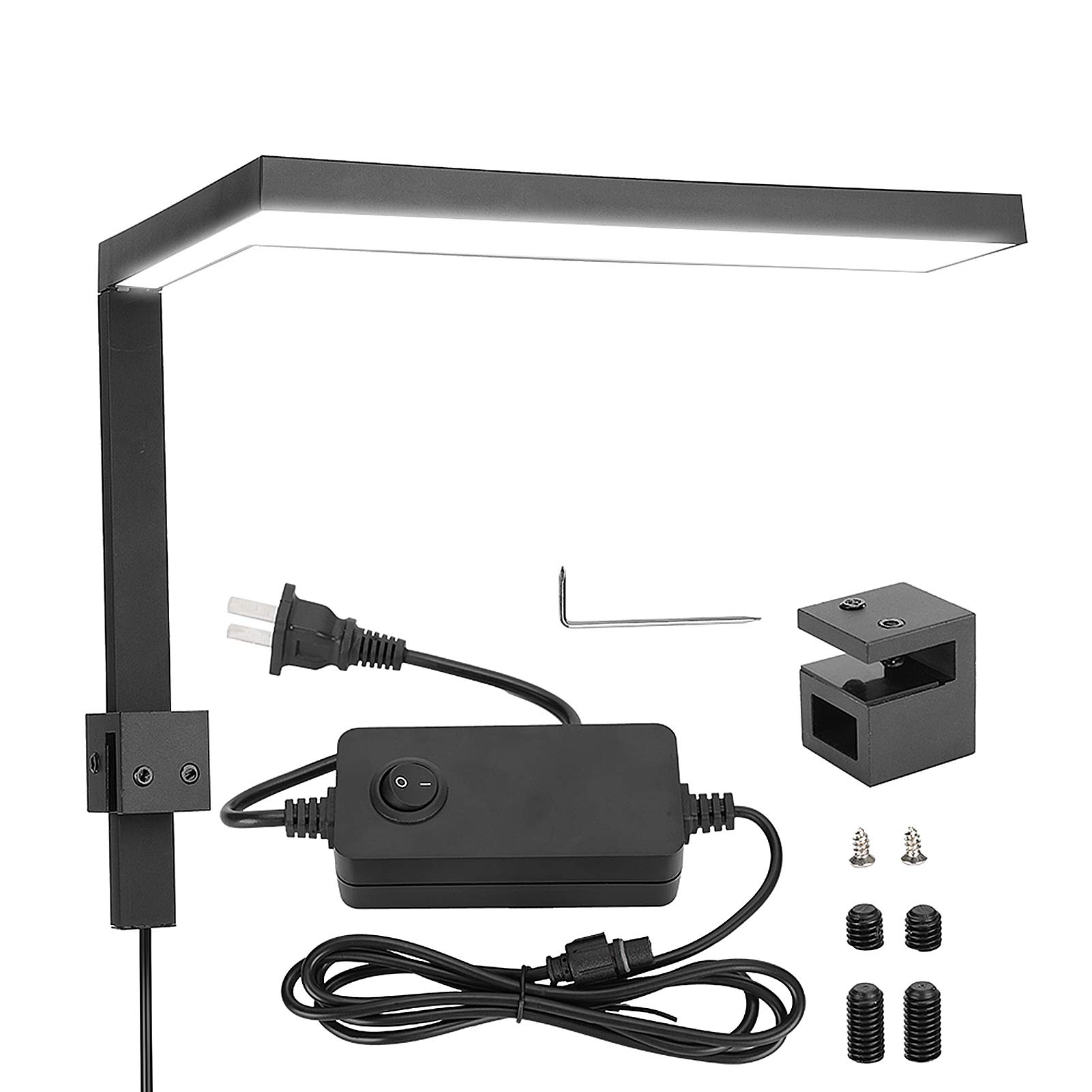 Dioche LED Aquarium Plant Light for Fish Tanks - 85-264V US Plug with Black Switch - Promotes Healthy Water Plant Growth - Perfect for Freshwater Aquariums, Fish Tank Pets & Aquatic Animals (Ideal for Home/Office Aquarium Decor)