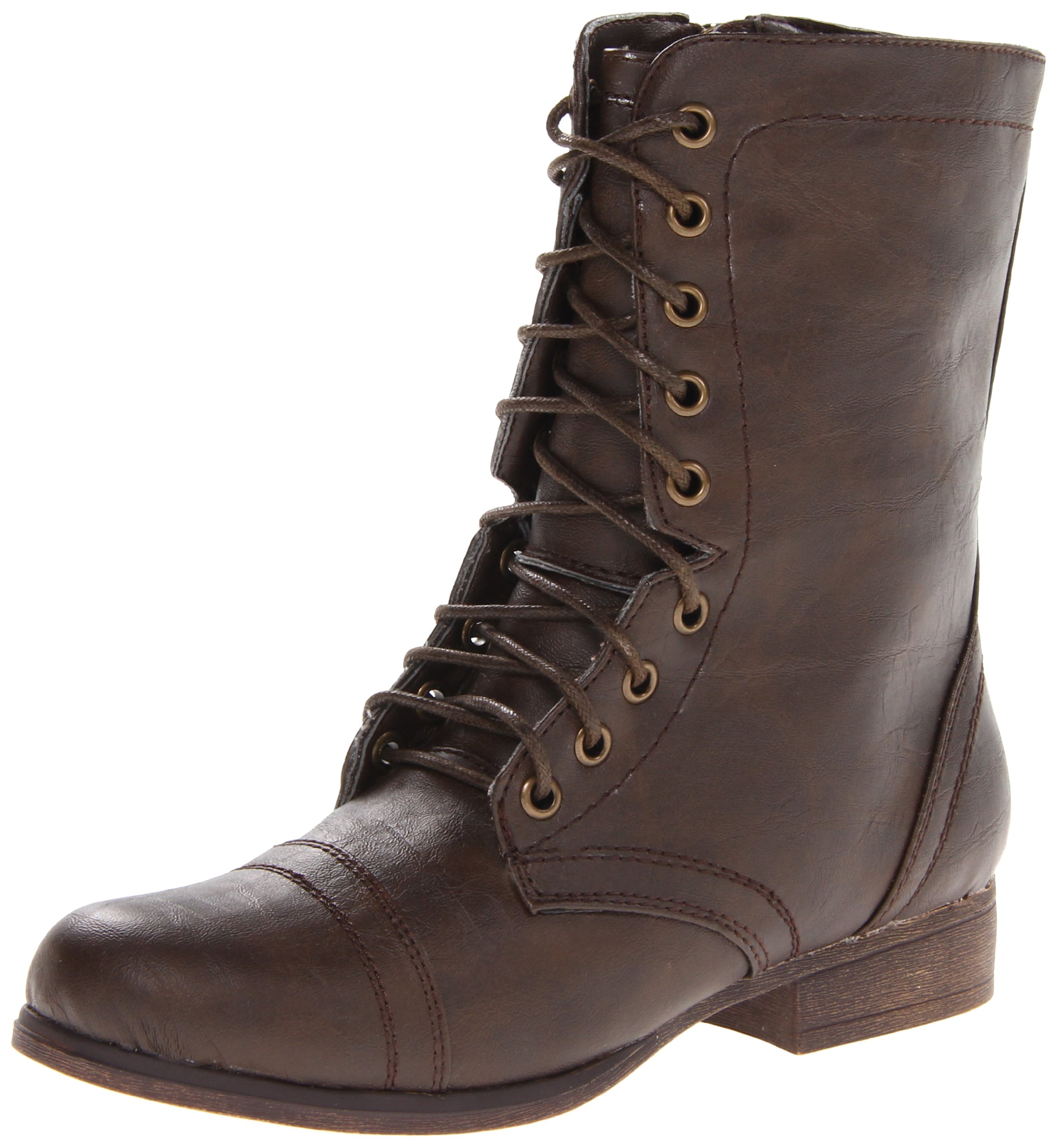Madden Girl Women's Fashion Lace-Up Combat Boots - Stylish Ankle Booties for Casual Outfits, Streetwear & Fall Winter Fashion