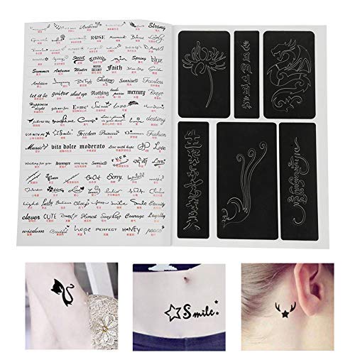 358 Reusable Non-Toxic Temporary Tattoo Stencils - Body Art Templates for Halloween Costumes, Stage Performances & Parties | Safe Skin-Friendly Designs for Adults & Kids