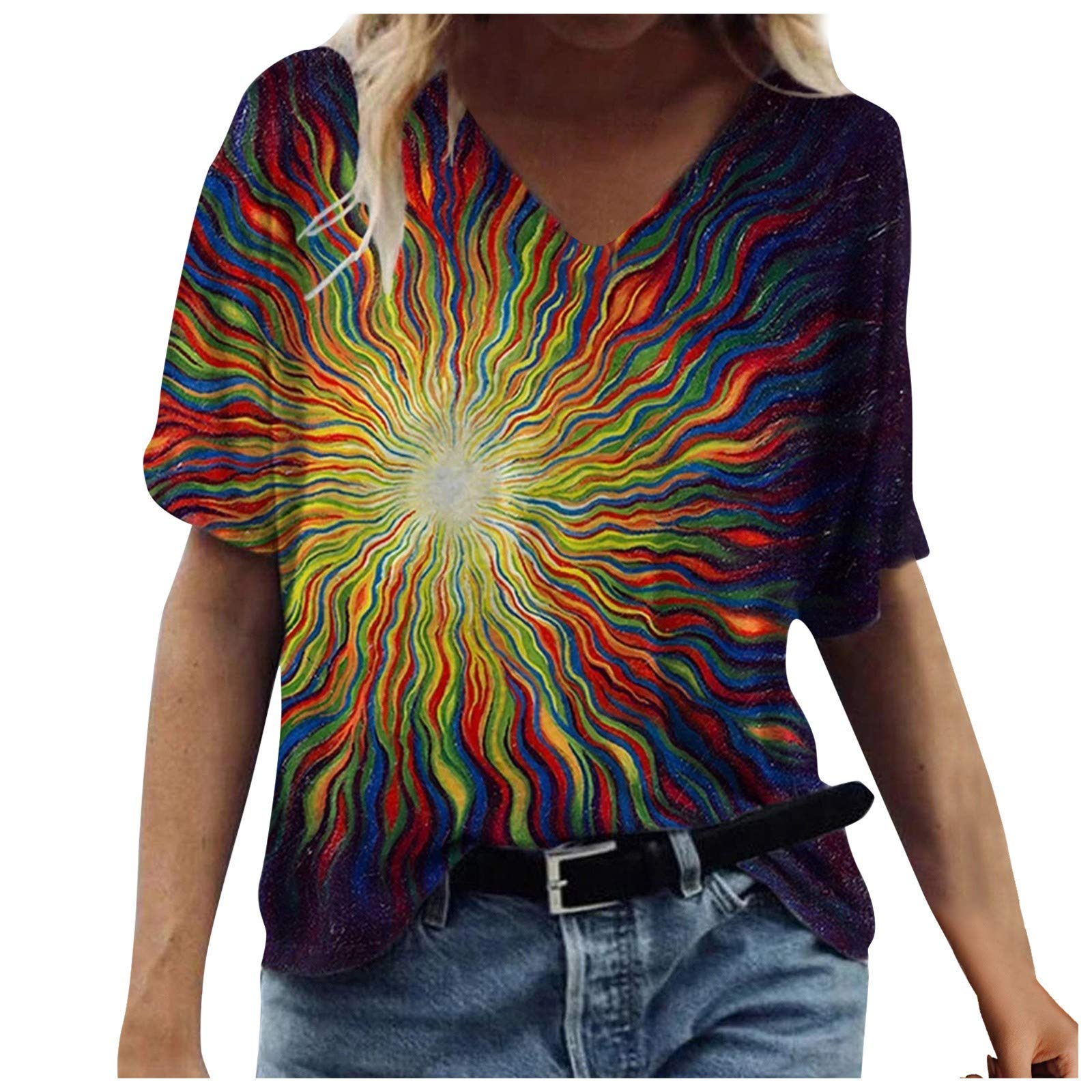 Women's Summer Tops - Casual Short Sleeve Round Neck T-Shirts for Everyday Wear | Perfect for Beach, Work & Weekend Outfits