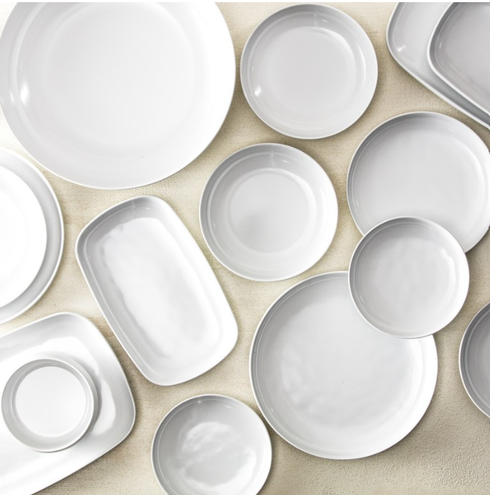 Fortessa Cooper Outdoor Bread & Butter Plate Set of 4 - 7 Inch Durable Melamine Dinnerware for Picnics, Camping & Outdoor Dining
