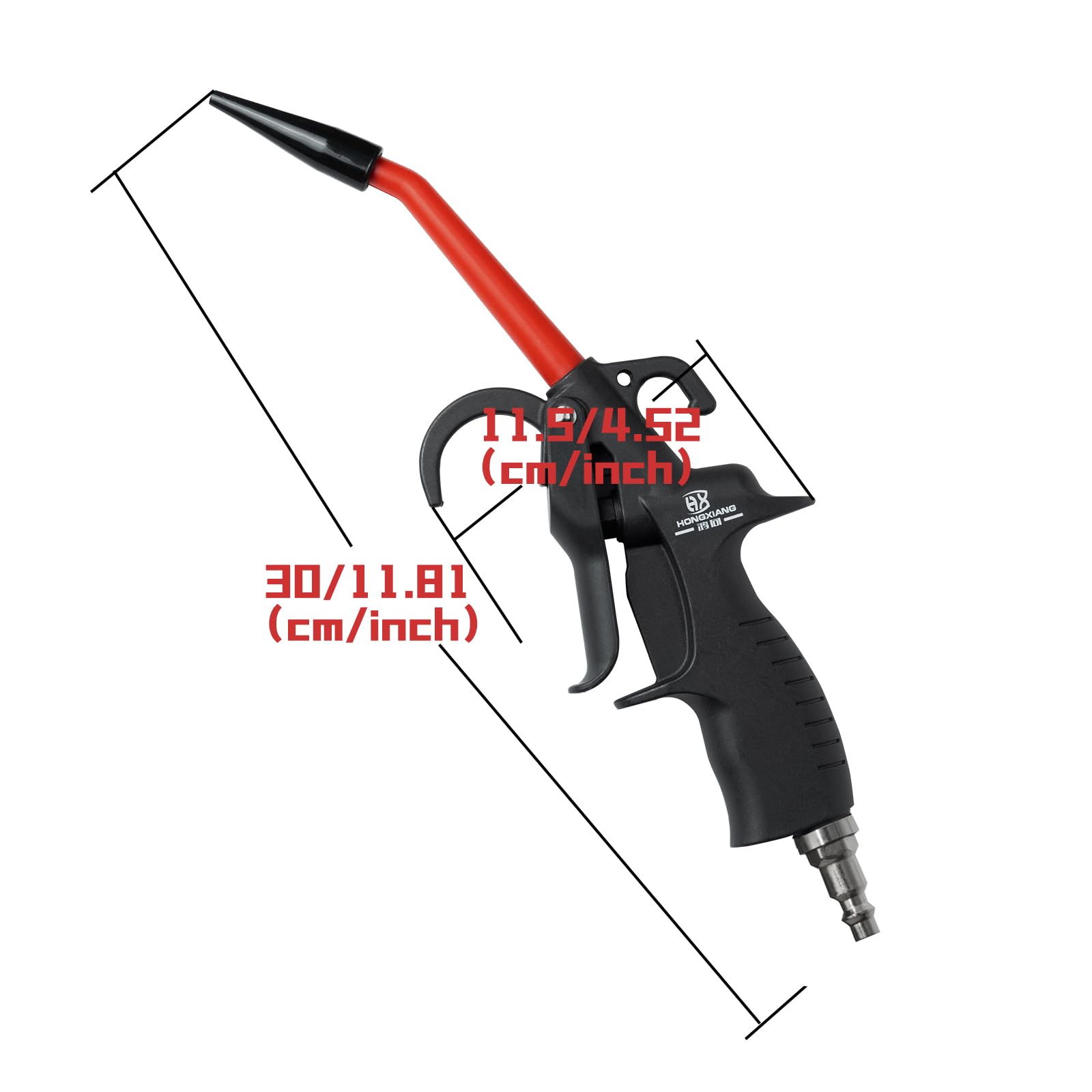 High Power Air Blow Gun 280 Max PSI - Heavy Duty Air Nozzle for Compressor - Ideal for Car Detailing, Factory Cleaning & Garage Maintenance