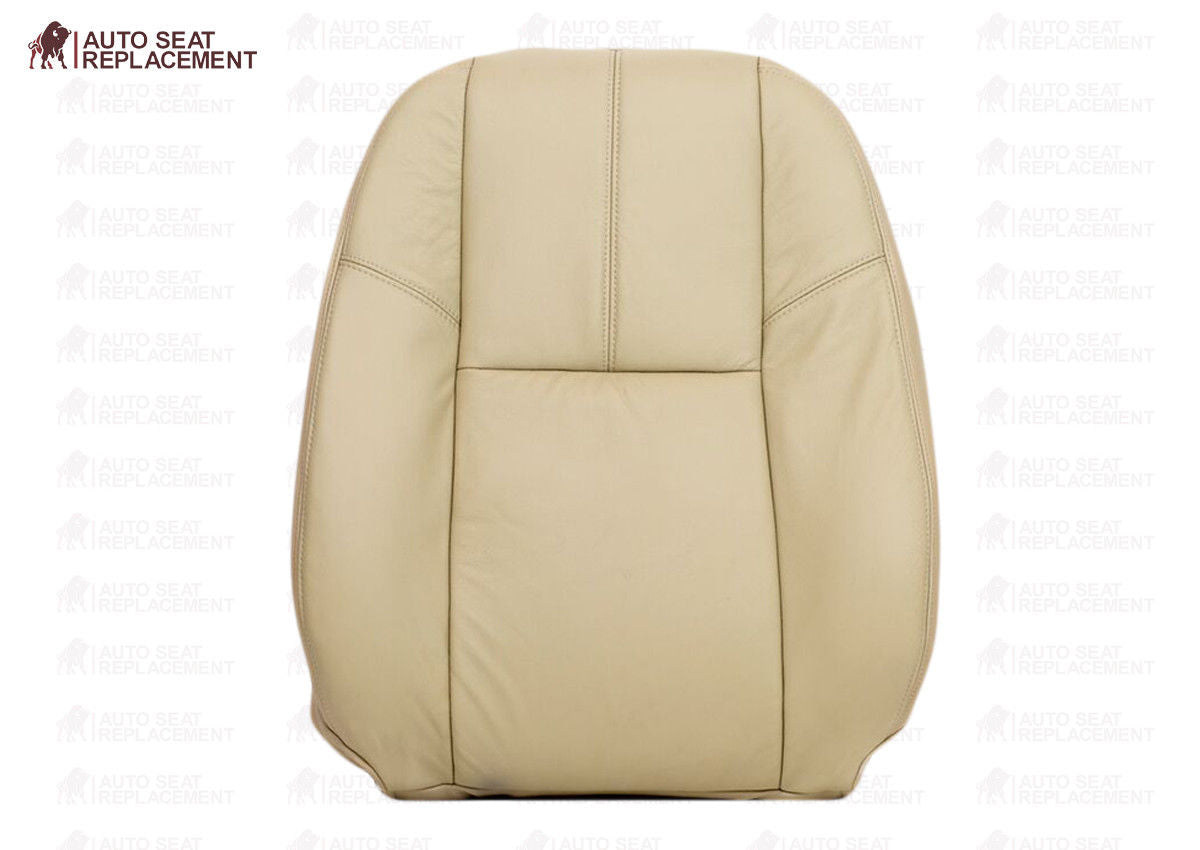 2008-2014 Chevy Silverado Genuine Leather Bottom Seat Cover - Tan Beige for Pickup Trucks - Perfect for Road Trips & Daily Commuting