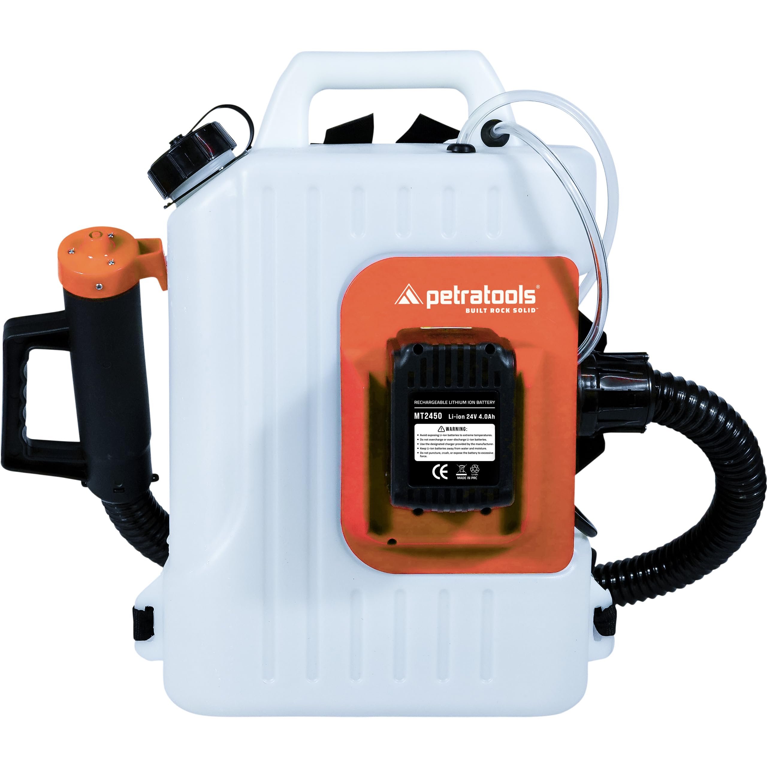 PetraTools 2.6 Gallon Battery Backpack Fogger Machine | ULV Mosquito & Insect Sprayer for Pest Control | Commercial Hose Sprayer with Padded Shoulder Straps | Ideal for Lawn Care, Farm Spraying & Outdoor Disinfection