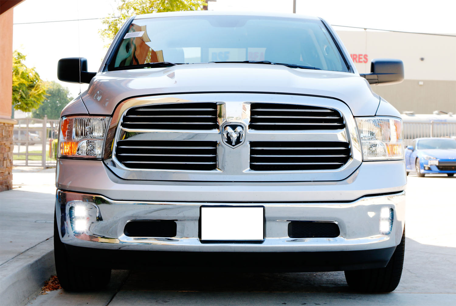 24W CREE LED Pods with Fog Lamp Mounting Brackets & Wiring Harness for 2013-2018 Dodge RAM 1500 - Off-Road Lighting, Fog Lights Replacement, Truck Accessories