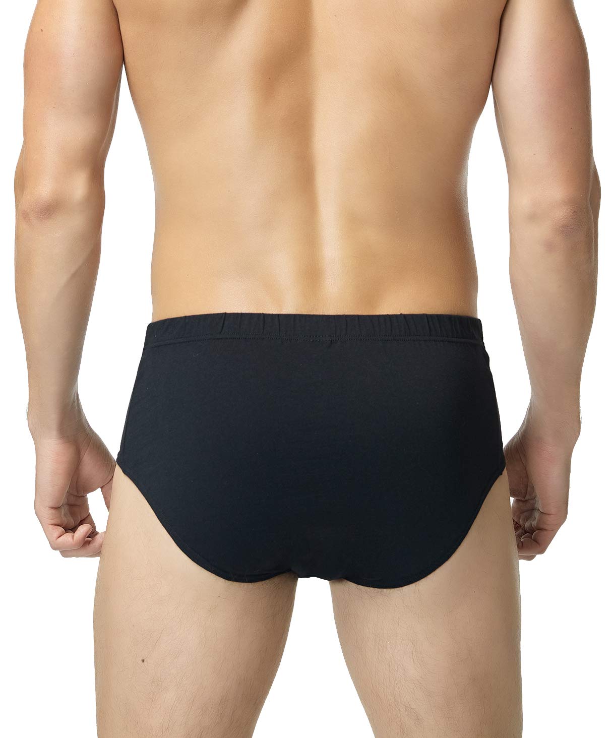 Men's Cotton Briefs - Soft & Breathable Basic Underwear Without Fly (Pack of 3) | Perfect for Everyday Comfort, Workout & Travel