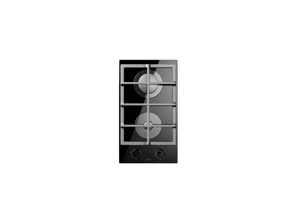 ILVE Professional Plus 30cm Tempered Glass Gas Hob with 2 Burners - Perfect for Home Kitchens & Professional Cooking