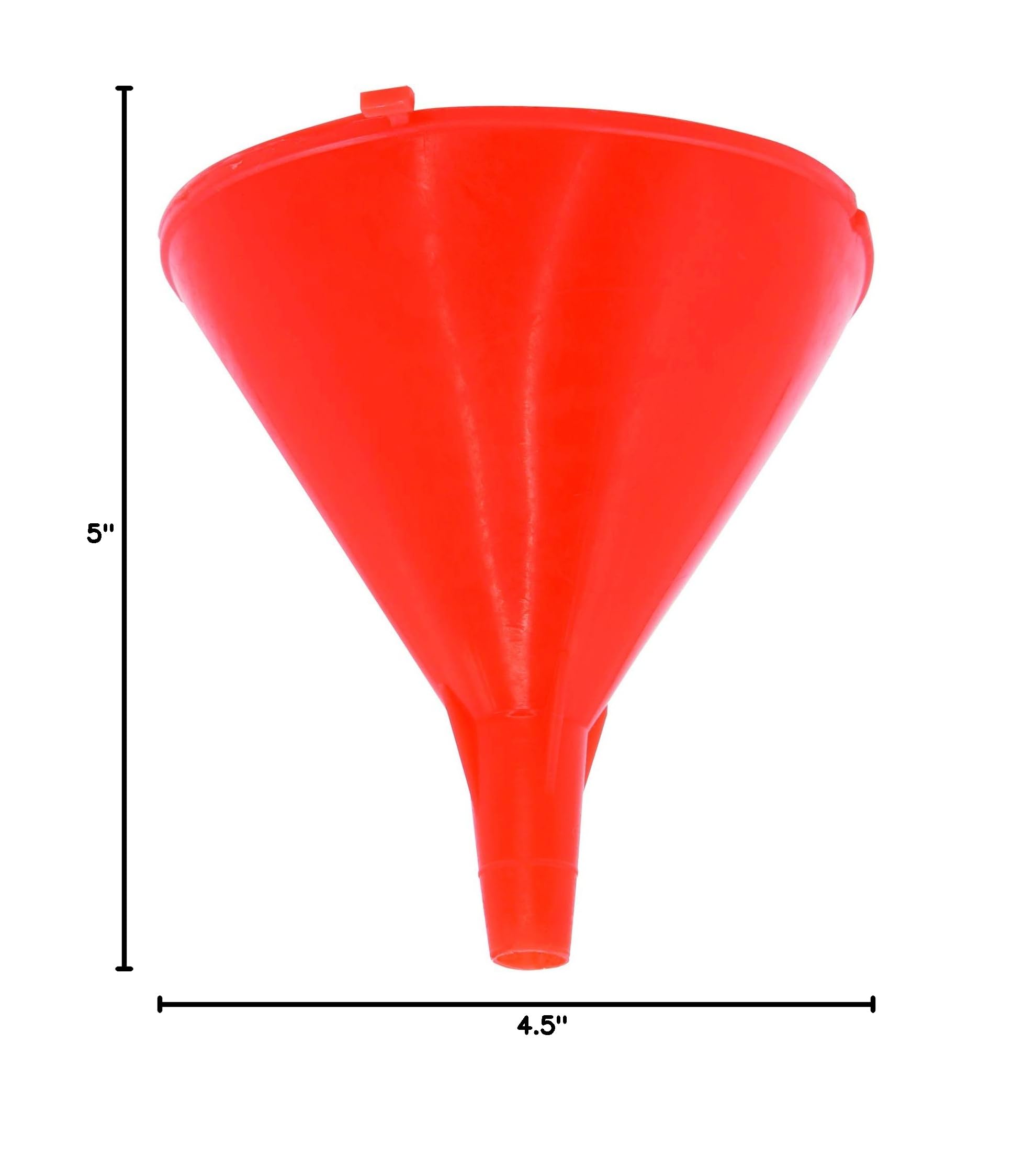 LubriMatic 75-060 8oz Red Plastic Funnel - Economy Oil Filling Funnel for Automotive Fluids, Motor Oil, Antifreeze & DIY Projects - Perfect for Garage, Workshop & Home Use