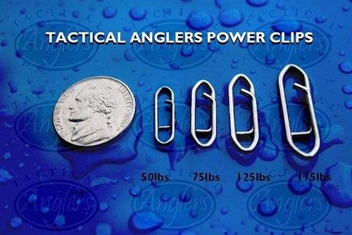 TACTICAL ANGLER'S Power Clips - Heavy Duty Fishing Snap Clips for Saltwater & Freshwater - Secure Lure & Tackle Attachment for Bass, Trout, and Saltwater Game Fish - Ideal for Offshore, Surf, and Kayak Fishing