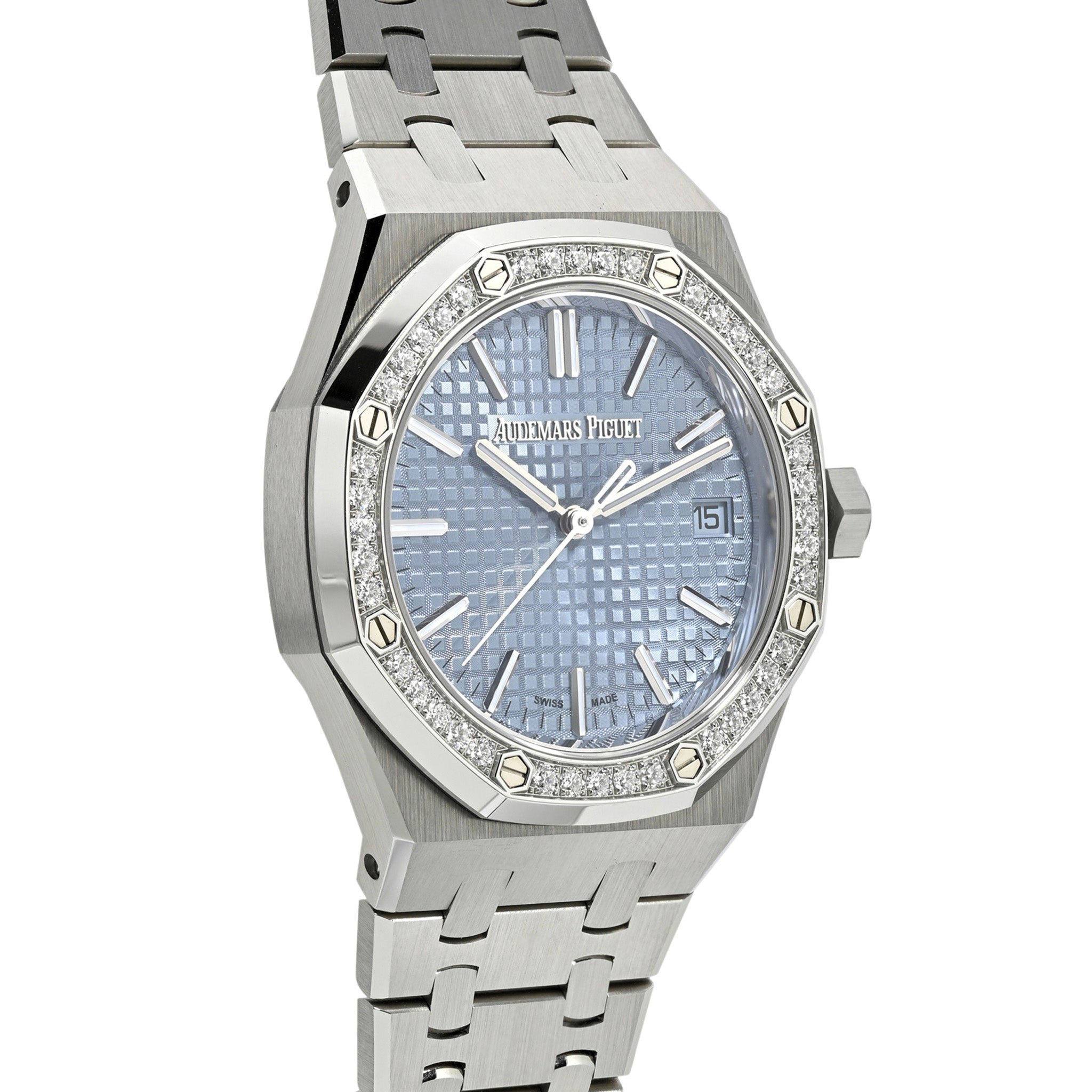 Audemars Piguet Royal Oak 77451ST.ZZ.1361ST.03 Luxury Watch - Ice Blue Dial, Stainless Steel, Swiss Made - Perfect for Business Meetings & Special Occasions