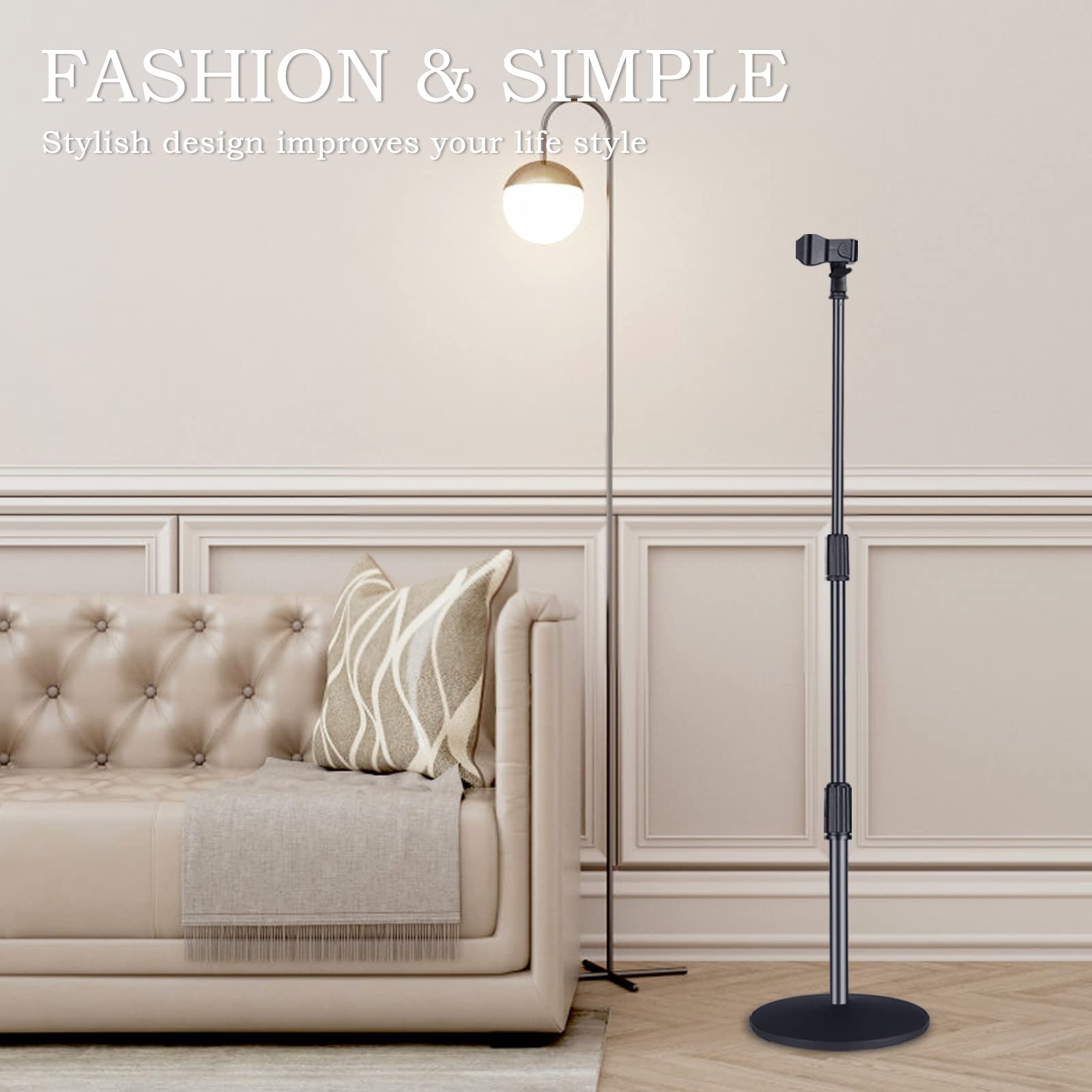 Hands Free Hair Dryer Stand Holder - 59in/150cm Adjustable Height, Heavy Duty Blow Dryer Floor Stand with 180° Rotation & Stable Base for Salon, Home, and Professional Styling Use