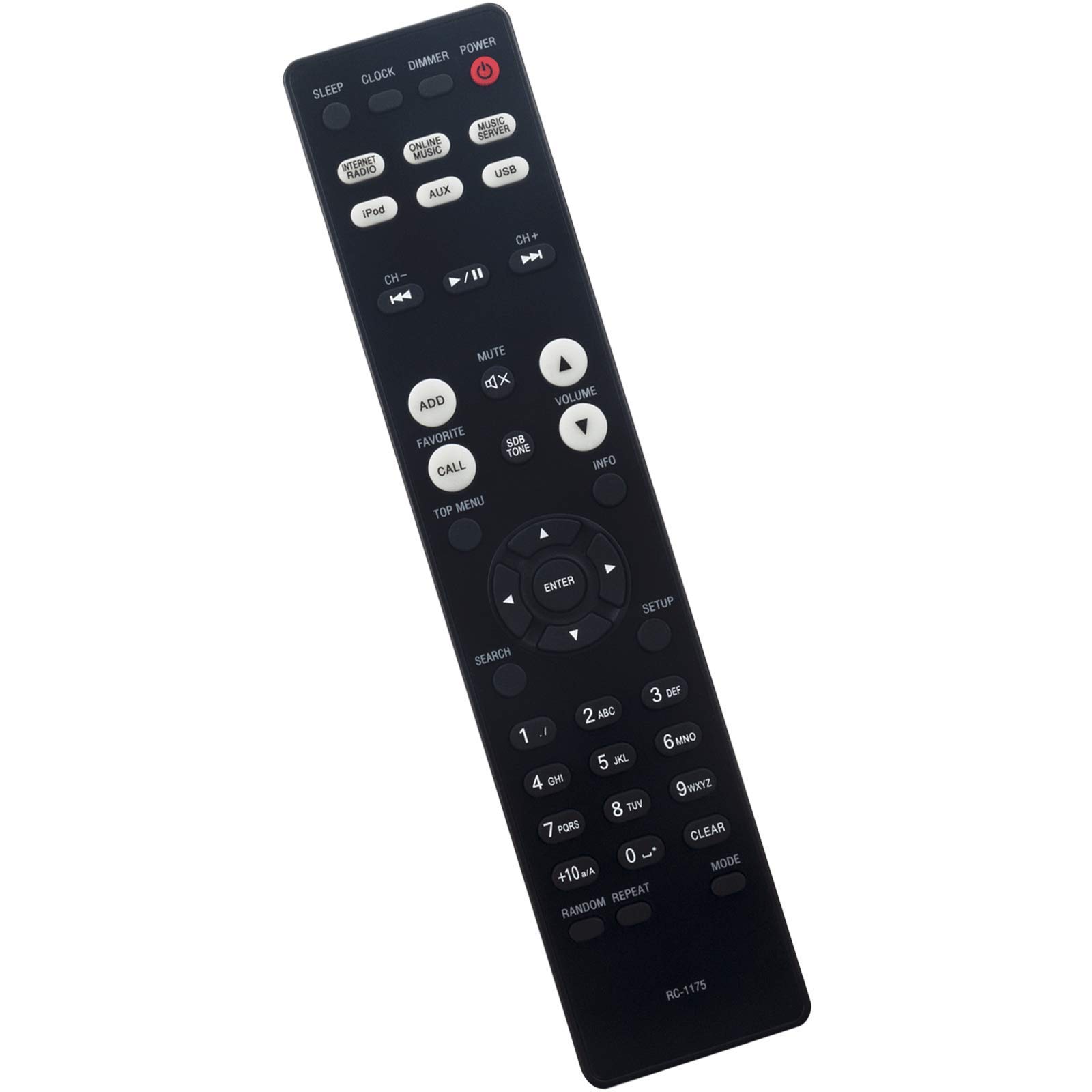 Original Remote Control Replacement for DENON CD Receiver DRA-N5 DRAN5 RCD-N5 RCDN5 RC1175 RC-1175 - Perfect for Home Theater & Audio System Setup