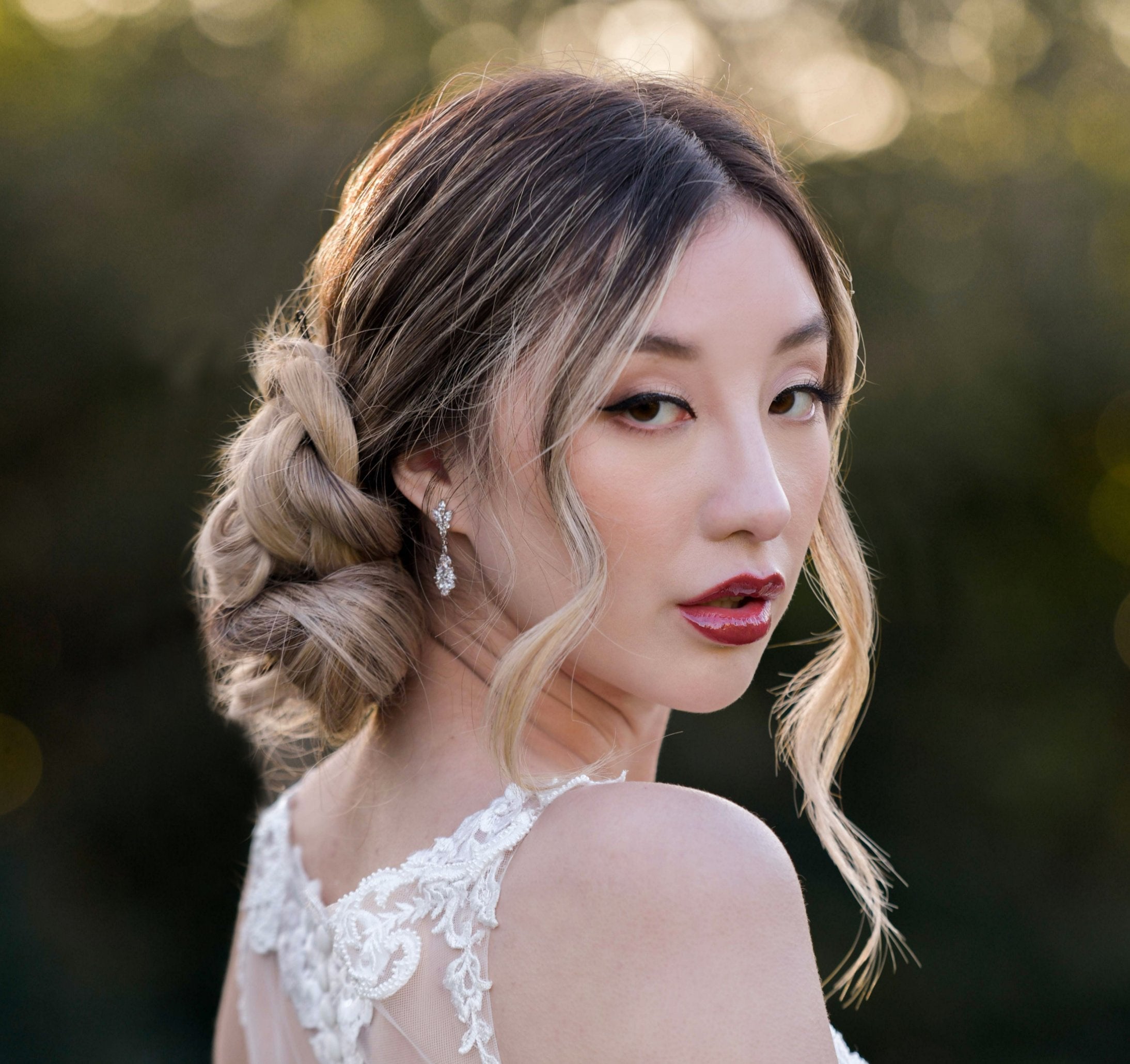 JESSICA Rose Gold Bridal Drop Earrings - Elegant Wedding Jewelry for Brides, Bridesmaids & Formal Events | Perfect for Weddings, Prom & Special Occasions