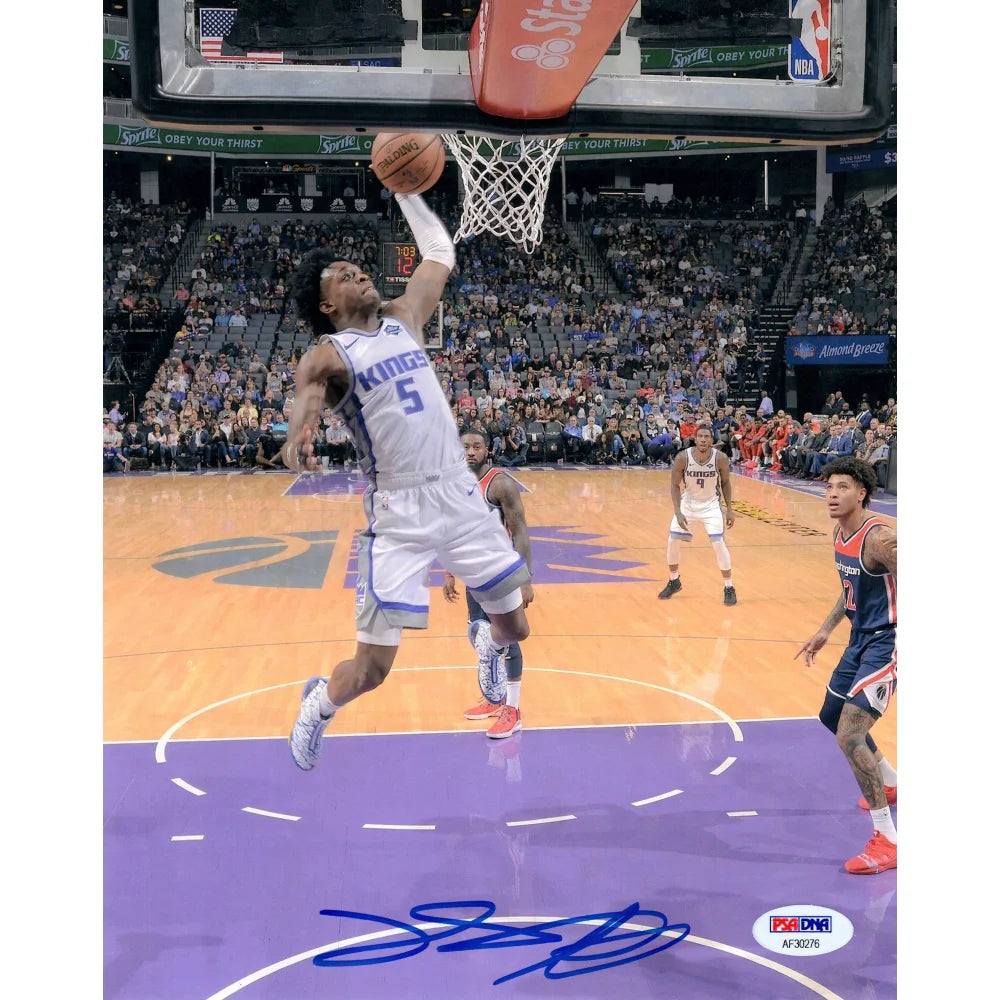 De'Aaron Fox Autographed 8x10 Photo - Sacramento Kings NBA Signed Memorabilia with PSA/DNA COA - Perfect for Collectors, Fans, and Sports Memorabilia Displays