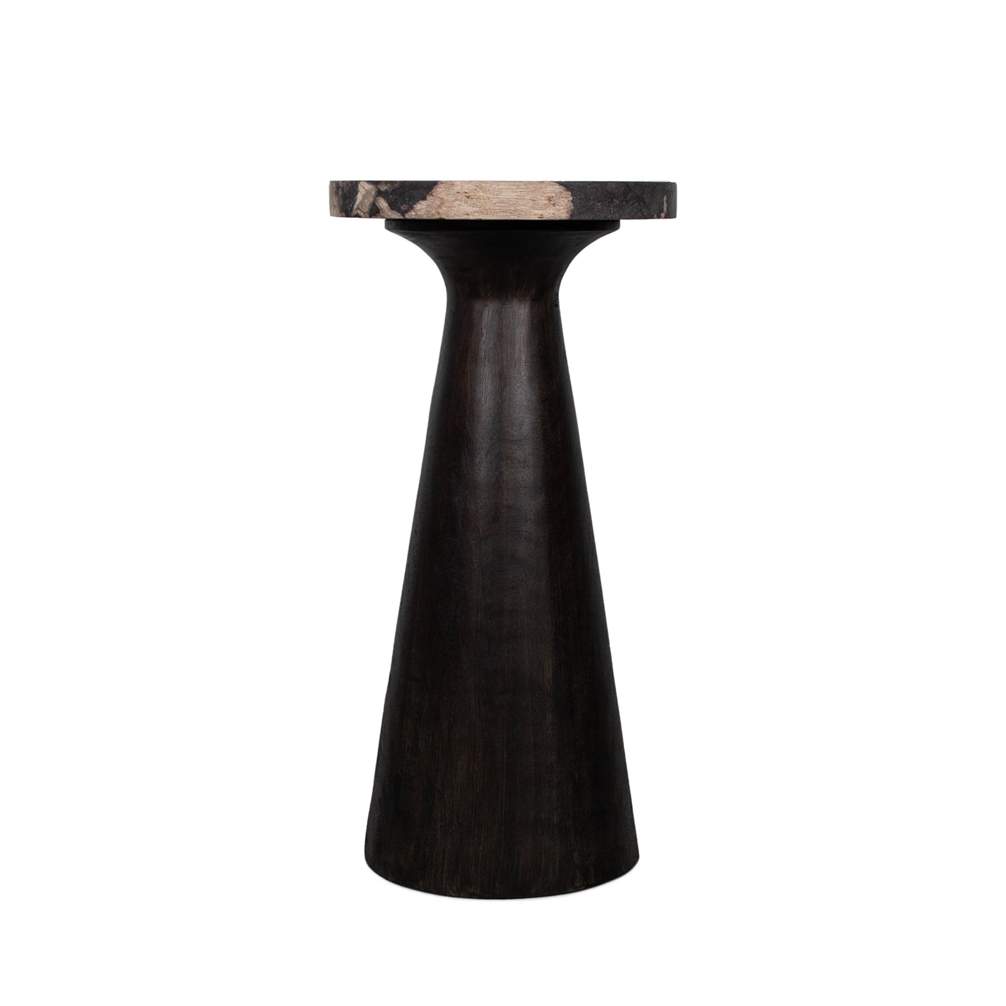 Egypt Sherrod Kayu Petrified Wood Pedestal Side Table - 12