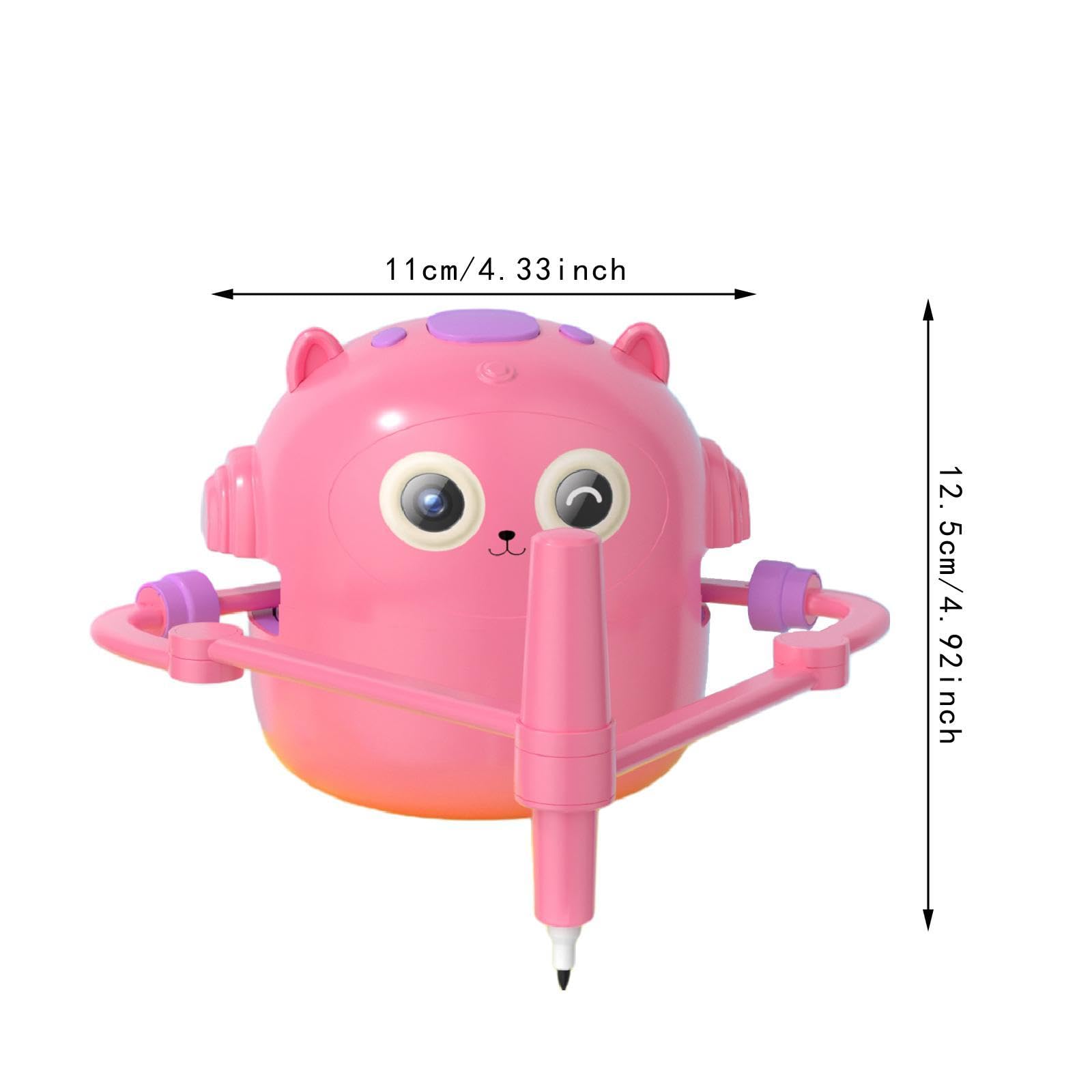 Educational Drawing Robot for Kids with 100 Drawing Cards & 2 Pens - STEM Learning Toy for Children Ages 4-8, Creative Art Gift for Girls & Boys (Pink) - Perfect for Home, Classroom & Birthday Party Activities
