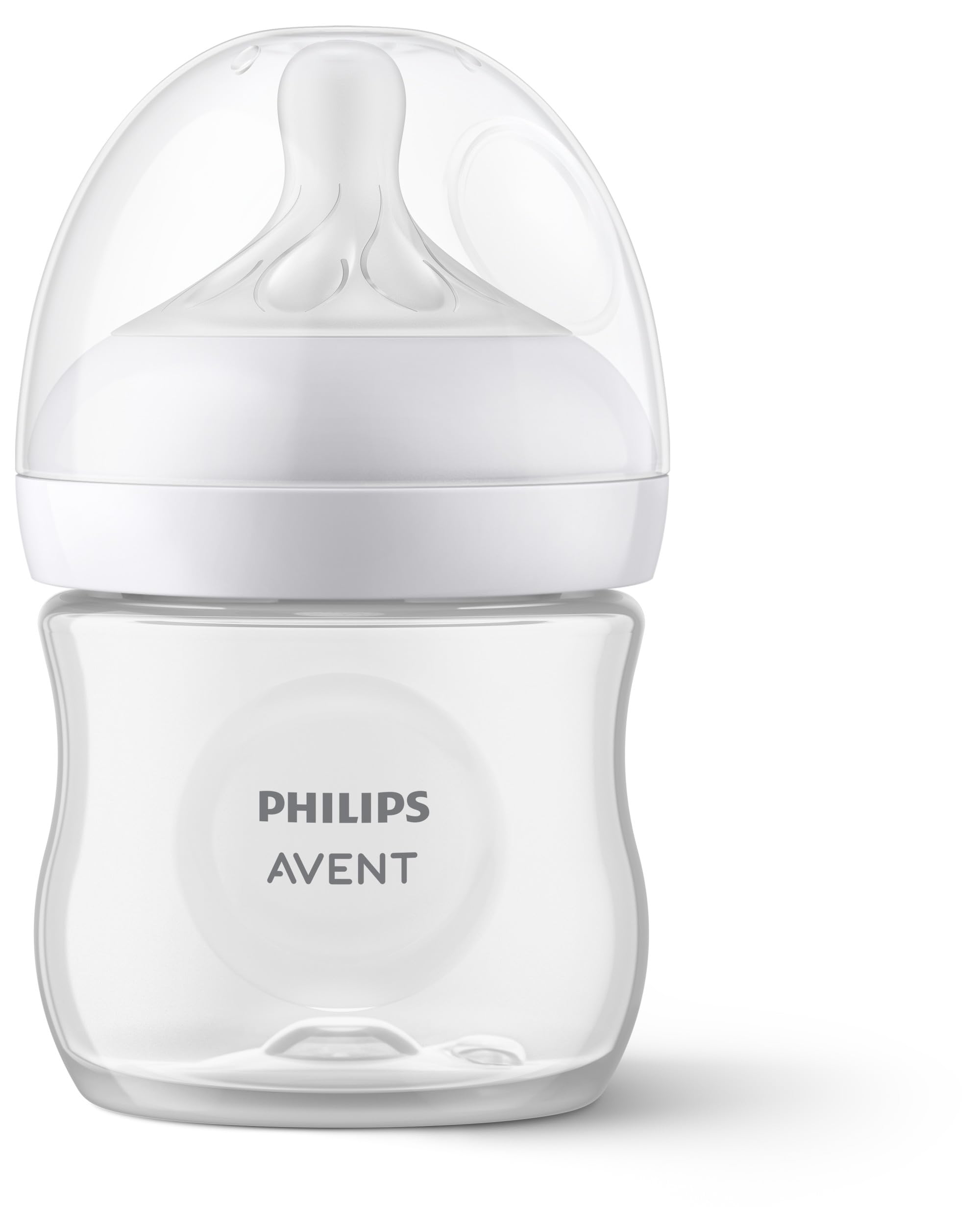 Philips Avent Natural Newborn Glass Baby Bottle Gift Set - 3x 4oz (Slow Flow) & 2x 8oz (Medium Flow) with Natural Response Nipples & 2 Silicone Sleeves - Perfect for Breastfeeding Transition & On-the-Go Feeding (SCD858/01)