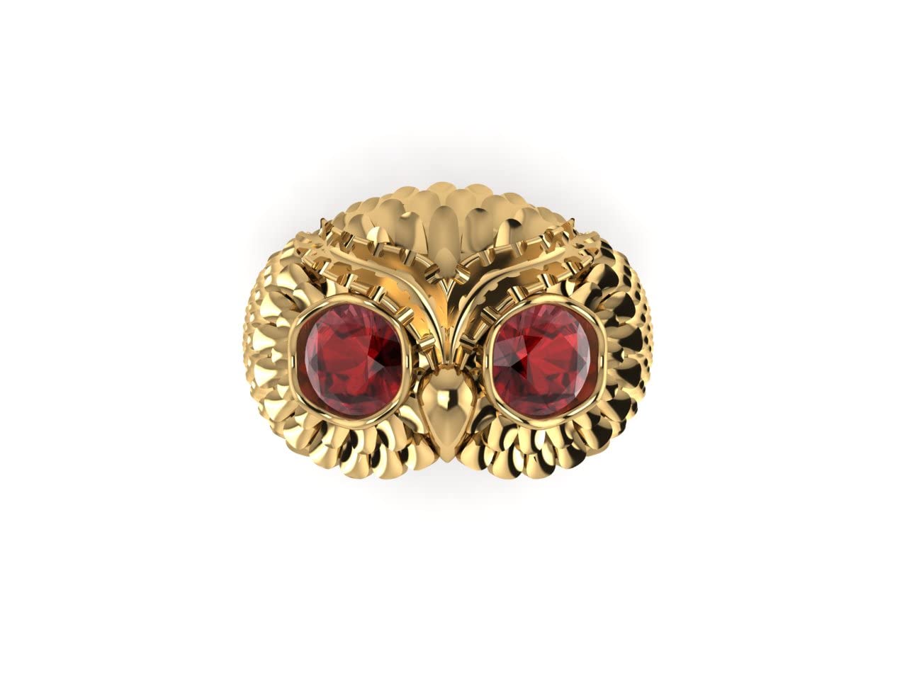 Ratnavali Arts Demon Eye Owl Ring - Vintage Animal Open Owl Statement Jewelry for Women, Girls & Men - Gothic Boho Fashion Accessory for Halloween, Cosplay & Unique Gift