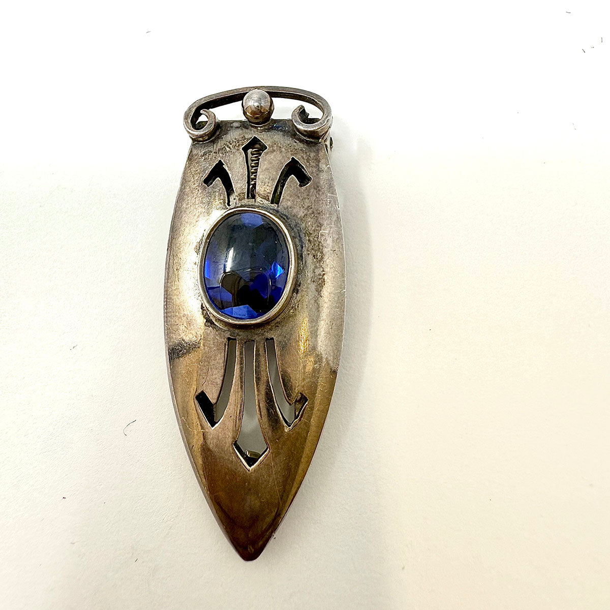 Vintage Sterling Silver Collar Clips Set of 2 with Blue Stones - Elegant Jewelry for Women, Perfect for Parties, Weddings & Special Occasions