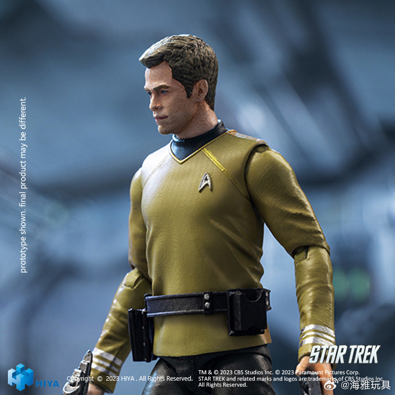 1/18 Scale HIYA 4-Inch Action Figure - Exquisite Mini Series STAR TREK 2009 Captain Kirk Collectible - Perfect for Display, Gift Giving & Sci-Fi Collections