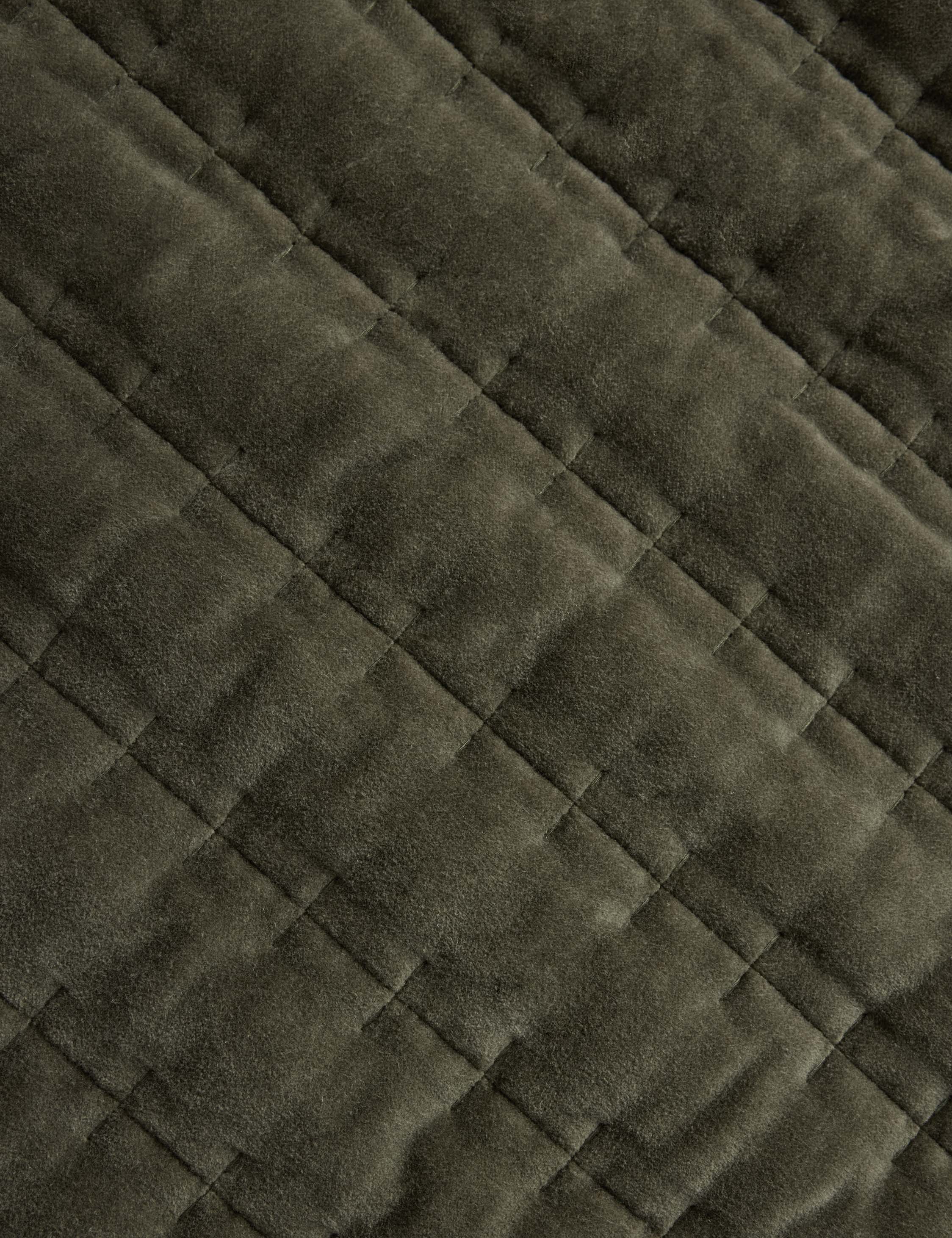Anderson Velvet Quilted Sham Pillow Cover - Luxurious Soft Bedding for Queen/King Size - Perfect for Home Decor, Bedroom Upgrade & Cozy Nights