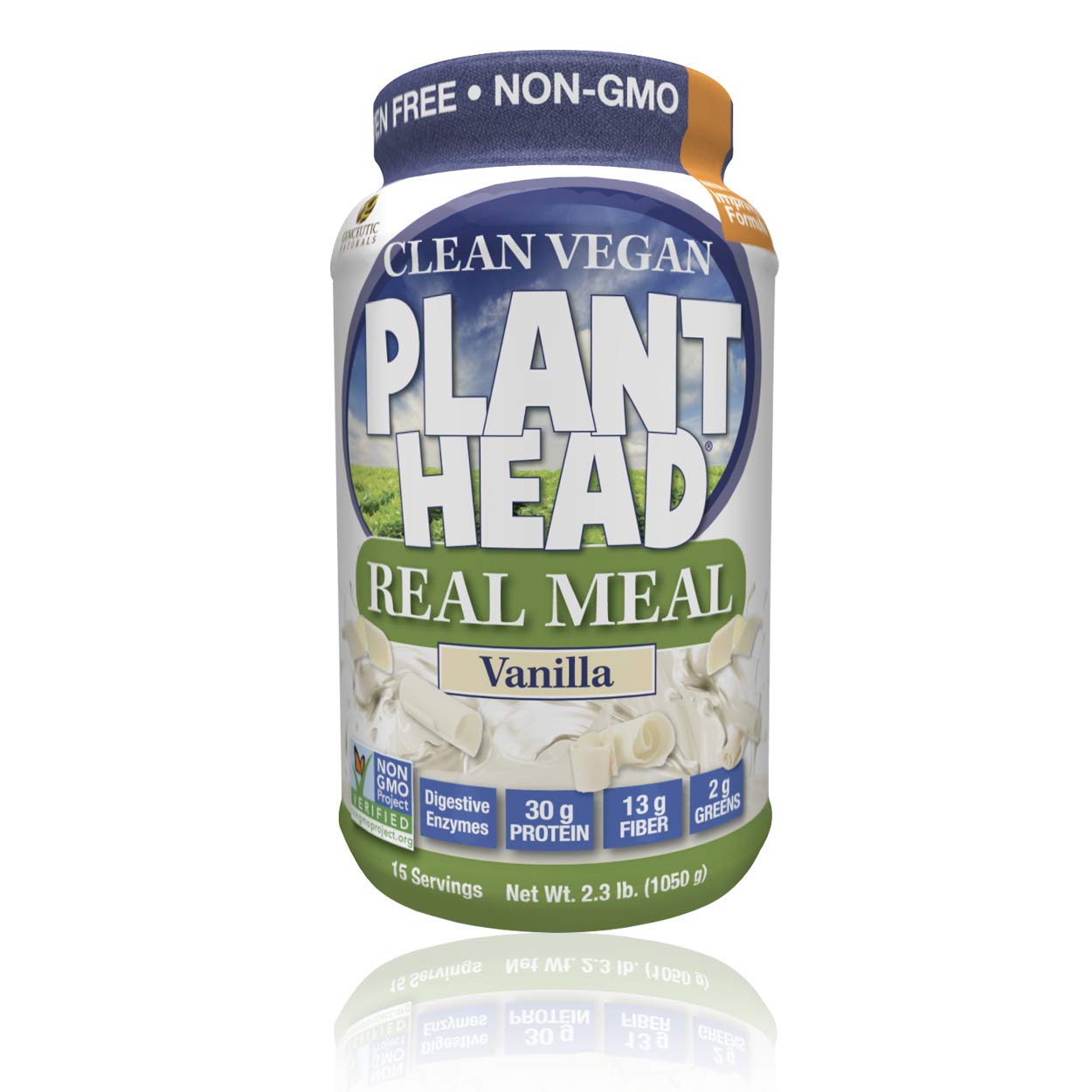 Organic Vegan Plant-Based Protein Powder - Vanilla Flavor, Low Carb, Dairy-Free, Gluten-Free, Lactose-Free, No Sugar Added, 2.3lb | Perfect for Smoothies, Baking & Post-Workout Recovery