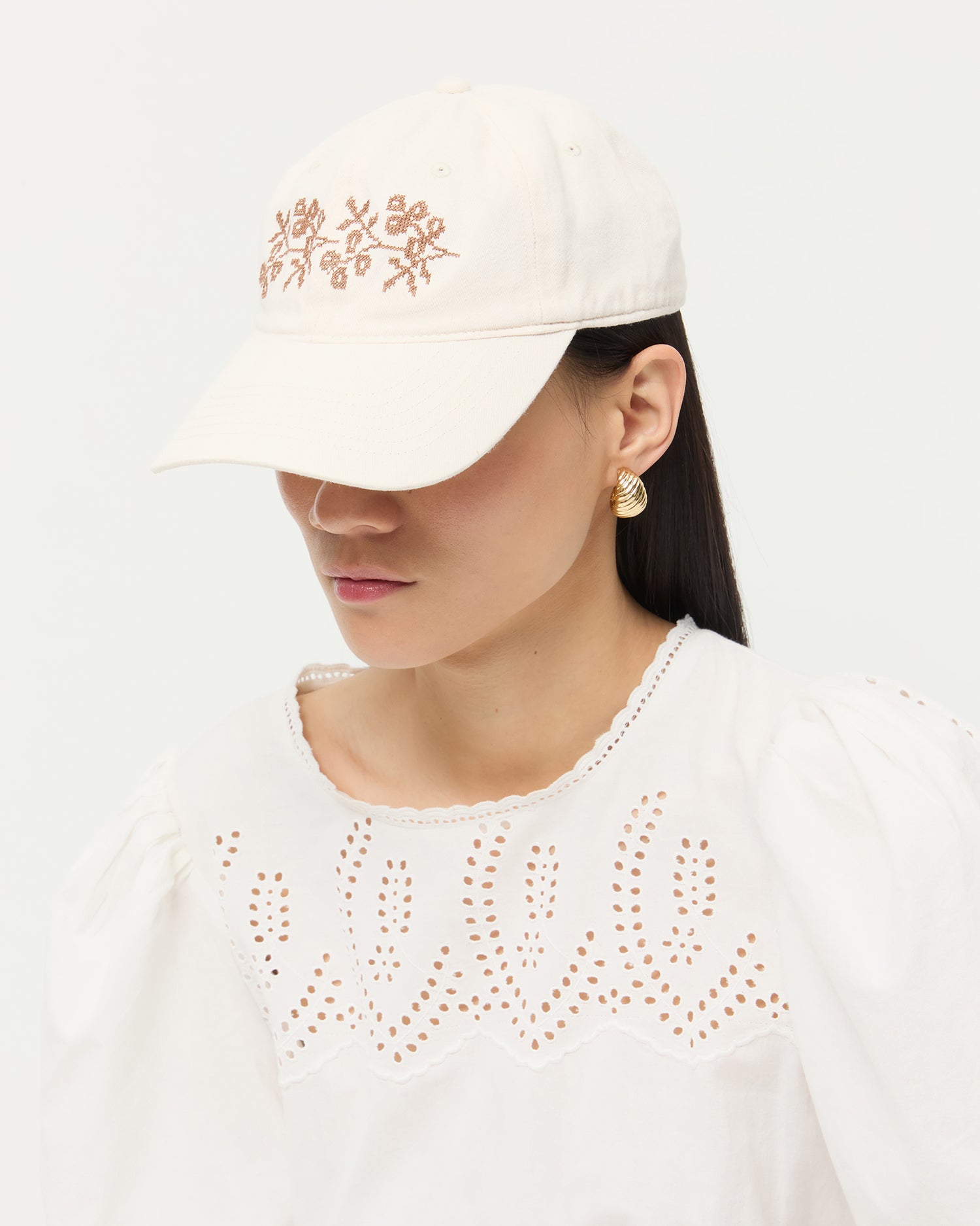 Cairo Natural Brown Embroidered Baseball Cap for Men - Stylish Casual Hat for Outdoor Activities, Sports & Daily Wear