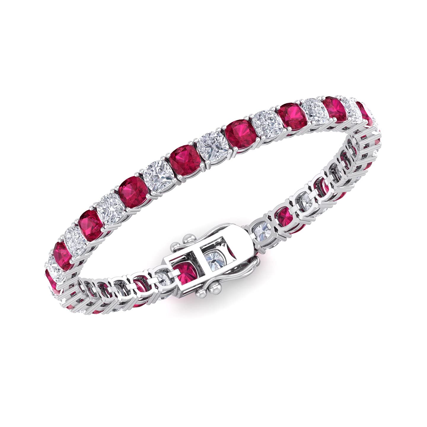 Sterling Silver Tennis Bracelet for Women - 23.5 CTTW Simulated Gemstone Bracelet with Colorful Stones | Elegant Jewelry Gift for Birthday, Anniversary & Special Occasions