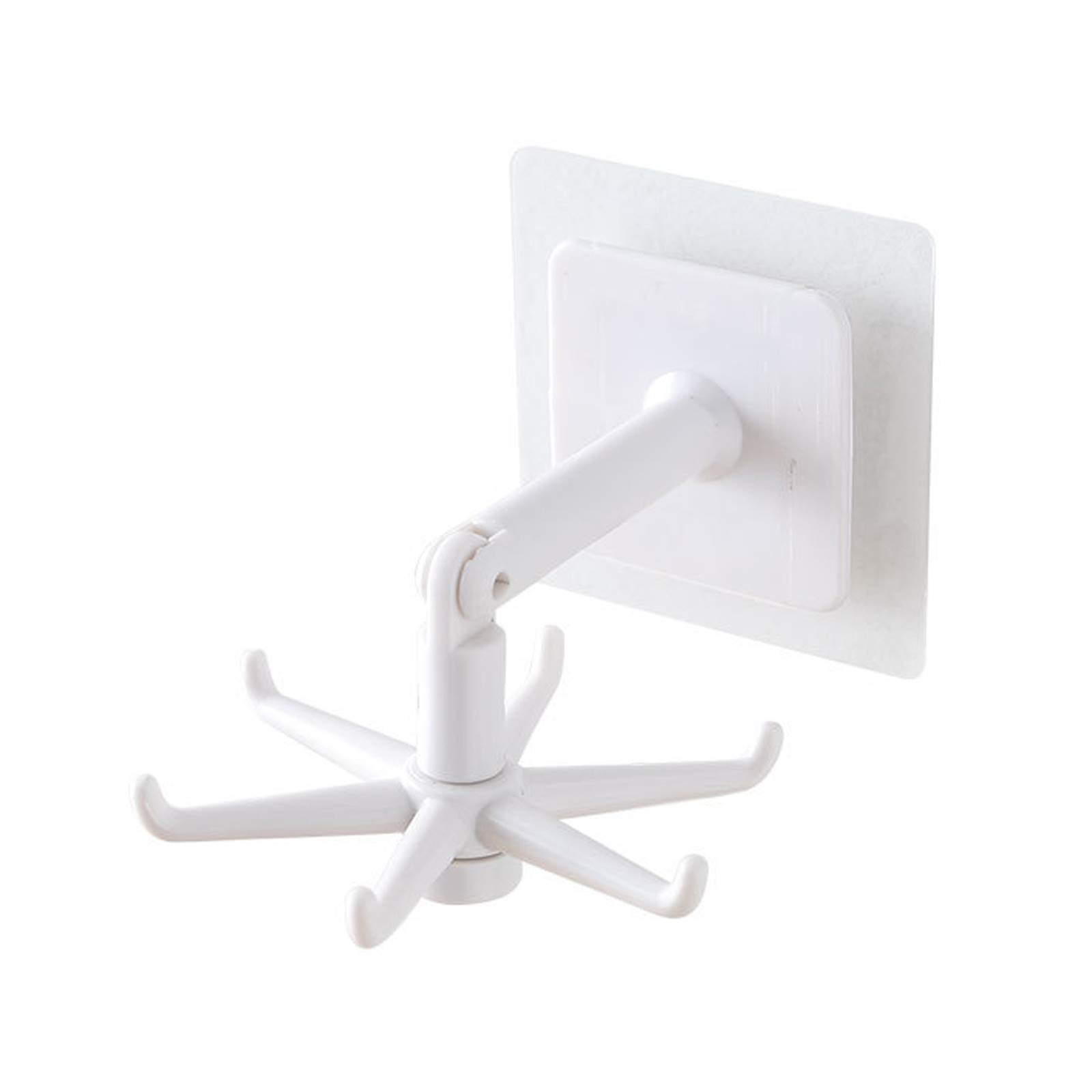 UPhost8 360° Rotating Wall Mount Hooks for Bathroom, Kitchen & Bar - White Coat Hanger for Decorative Picture, Gadgets & Accessories - Perfect for Small Space Organization & Home Decor