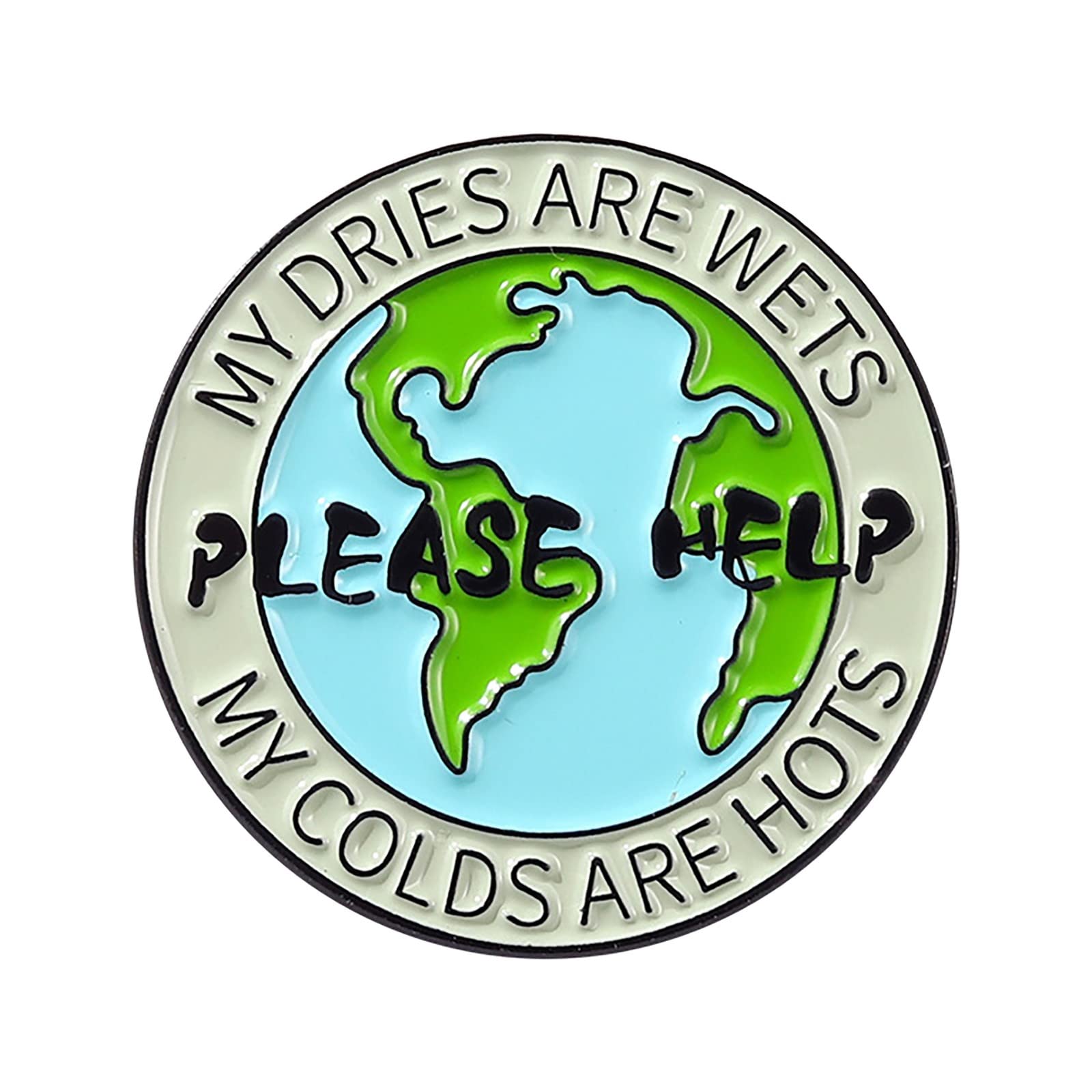 6PC Earth Day Pins for Kids - Cute Green Earth Brooches, Save The Planet Alloy Lapel Badges for Classroom Activities, Backpacks & Eco-Friendly Events - Perfect for Earth Day Celebrations & Environmental Awareness