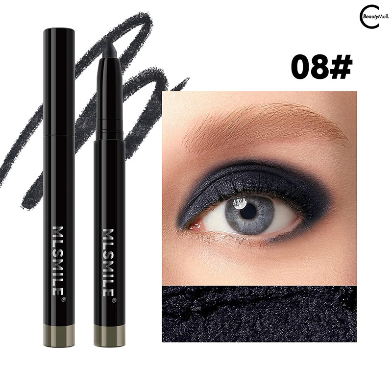 MLSMILE 8 Color Shimmer Eyeshadow Sticks - Long Lasting Waterproof Eye Makeup for Women, Easy to Apply Cream Eyeshadow for Day & Night Looks - Perfect for Parties, Weddings and Everyday Wear