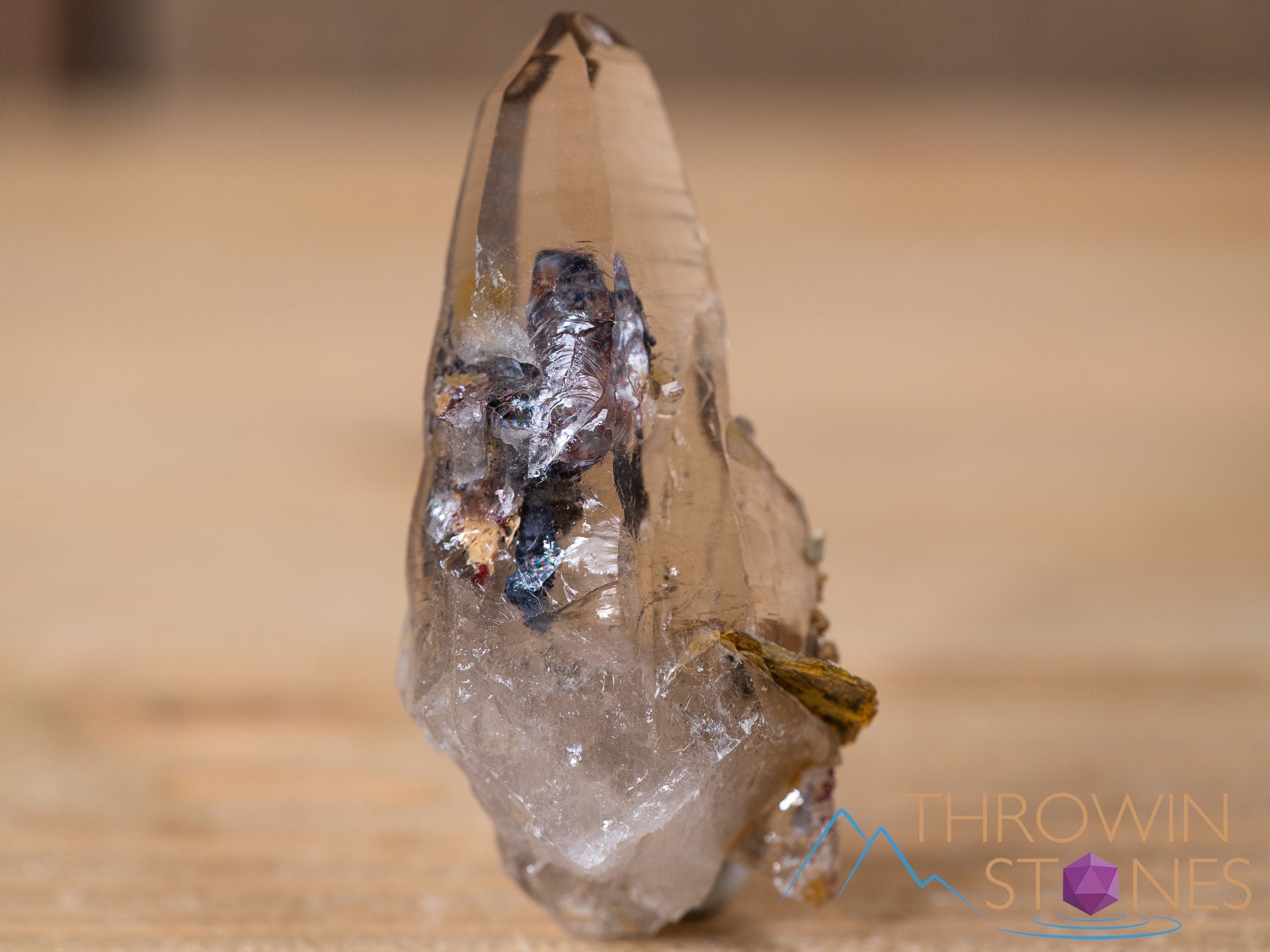 Natural Hiddenite Quartz Raw Crystal with Mica from Tessin - Healing Stone for Home Decor, Housewarming Gift & Spiritual Energy - Perfect for Meditation, Feng Shui & Crystal Collections