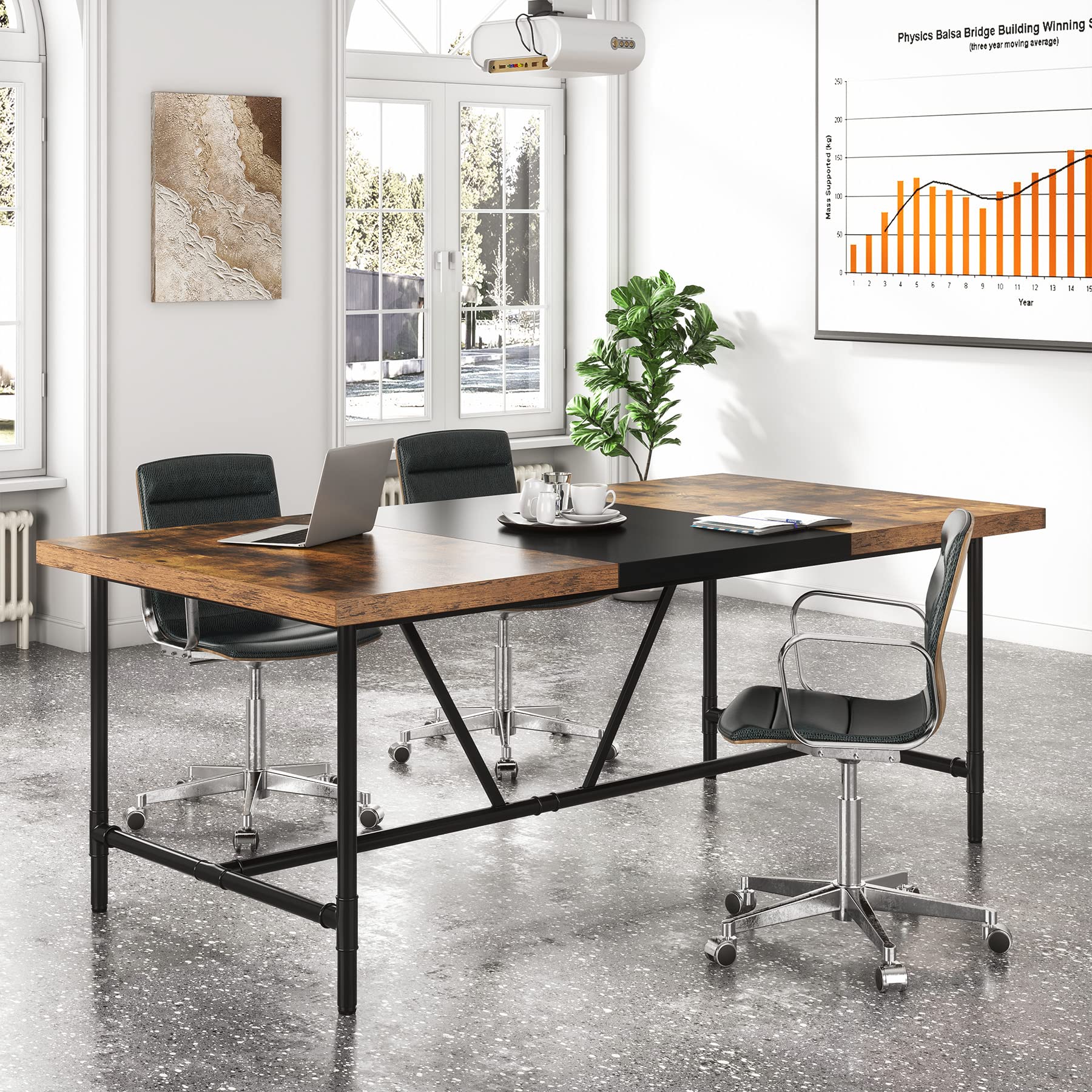 Tribesigns 6FT Conference Table - 70.8