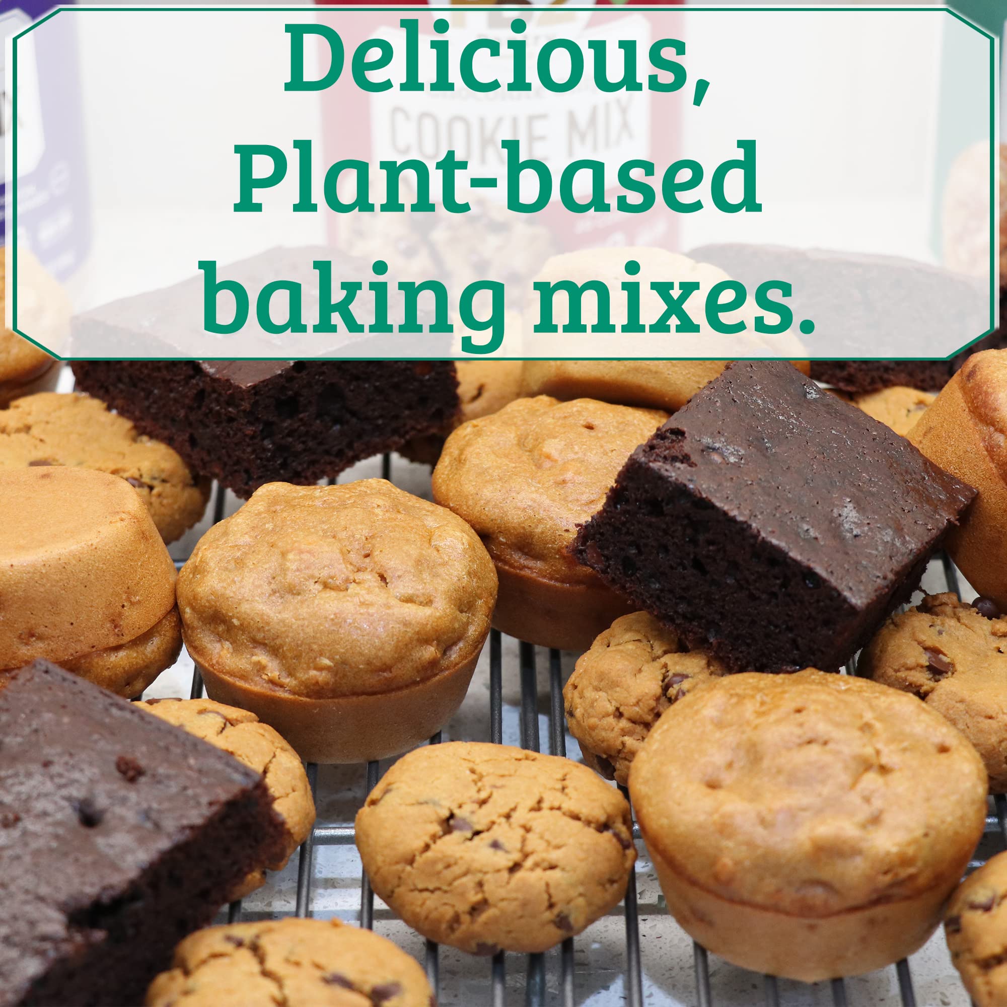 PB2 Pantry Chocolate Chip Cookie & Brownie Mix - Gluten Free, Non-GMO, Vegan, 4g Protein Per Cookie (2 Jars, 16 Oz Each) - Perfect for Healthy Baking, Snacks & Desserts