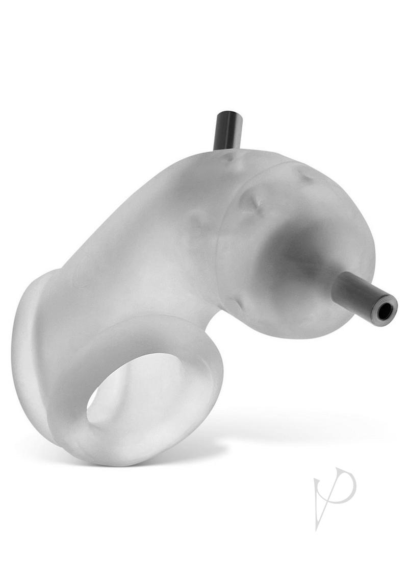 Airlock Electro Air Lite Vented Silicone Chastity Cage - Breathable & Comfortable Clear Ice Design for Long-Term Wear - Perfect for BDSM, Roleplay & Couples Play
