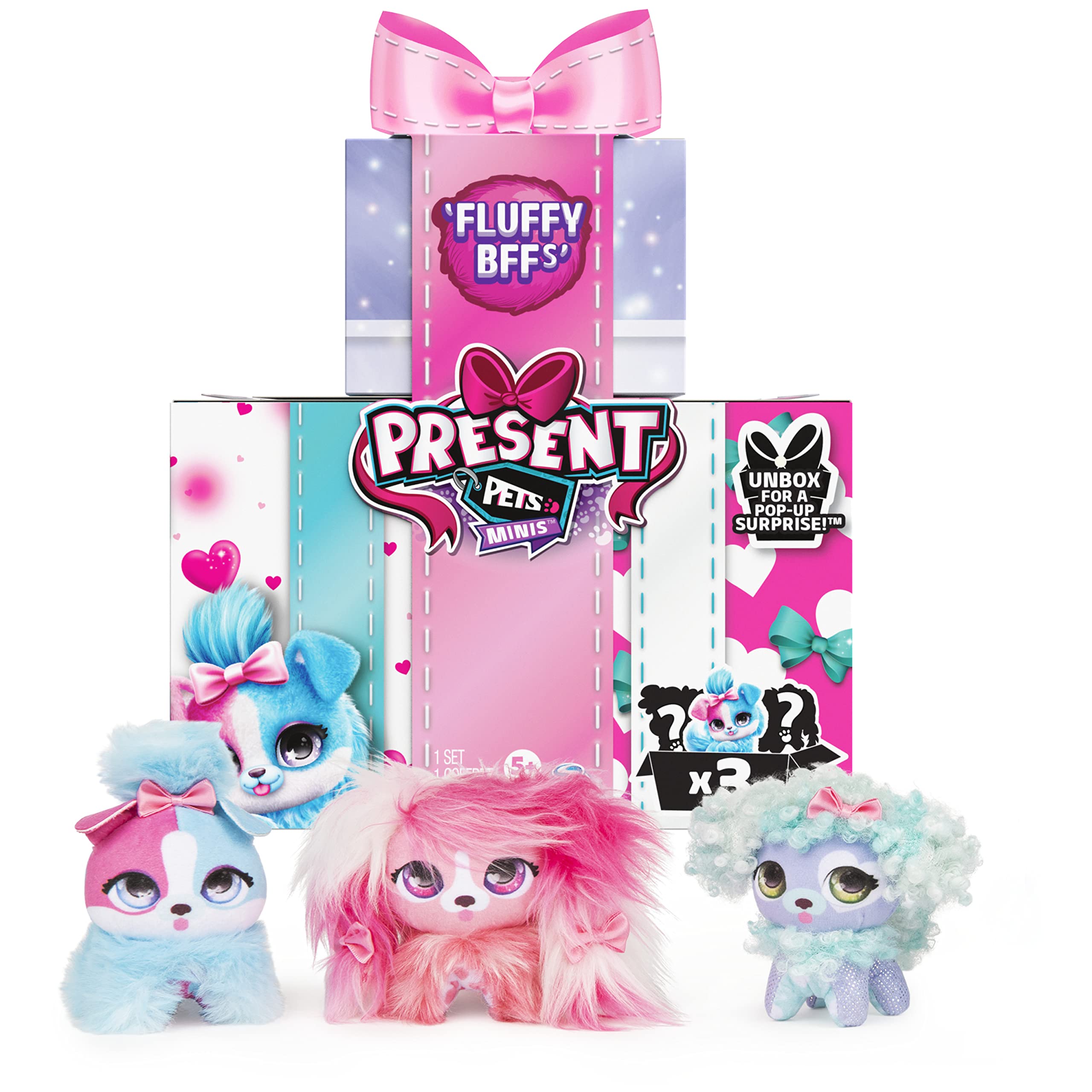 3-Pack 3-Inch Fluffy Plush Toys for Kids - Cute Mini Stuffed Animals, Perfect Gift for Girls Age 5+ | Birthday, Party Favors, Bedroom Decor