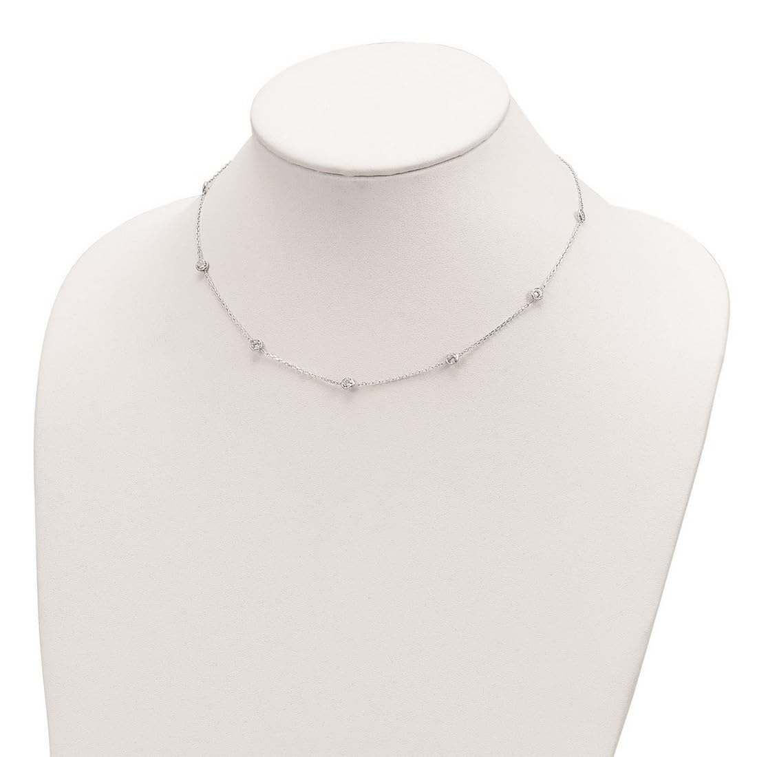 925 Sterling Silver CZ Cubic Zirconia Simulated Diamond Pendant Necklace for Women - 16 Inch Spring Ring, 4mm Wide, Elegant Bezel Setting | Perfect for Weddings, Anniversaries & Special Occasions