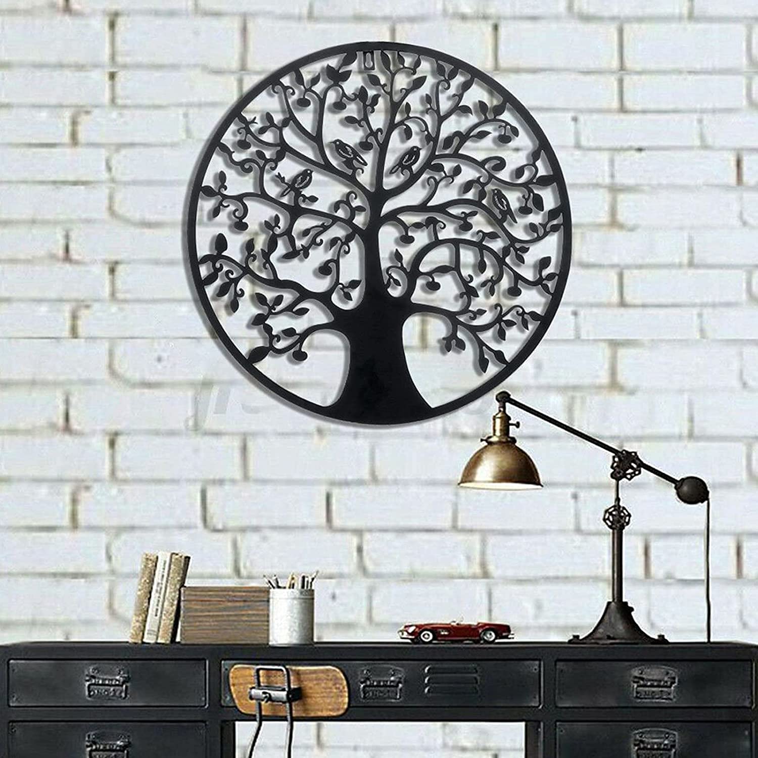 Tree of Life Metal Wall Art - 3D Family Tree Sculpture for Home & Office Decor - Handcrafted Wall Hanging for Bedroom, Living Room, Entryway - Perfect for Housewarming Gifts & Spiritual Decor