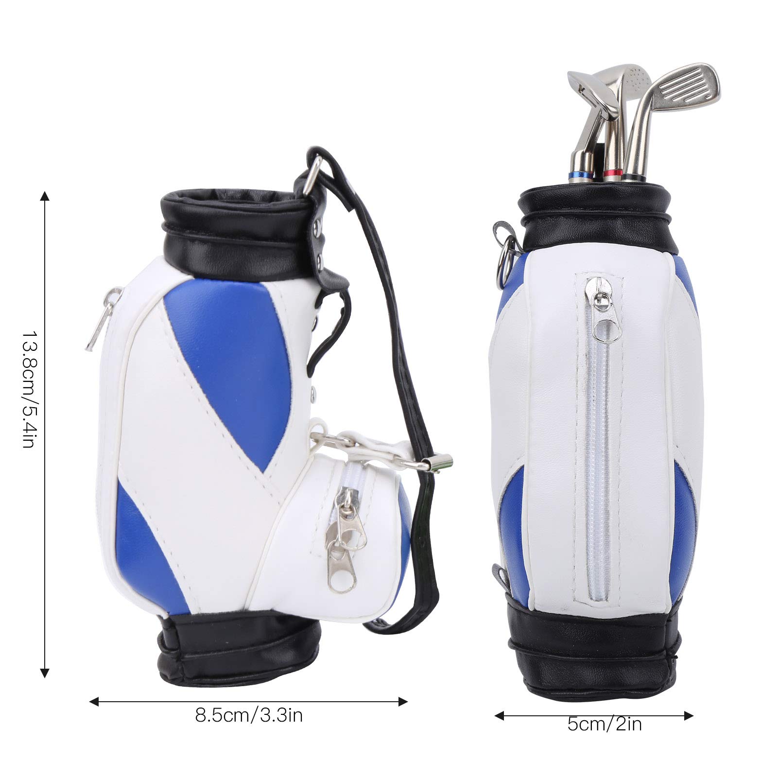 Mini Golf Bag Pen Holder with 3 Golf Club Pens - Unique Golf Gift Set for Golfers, Friends & Fans - Perfect for Office Desk, Golf Tournaments & Gag Gifts