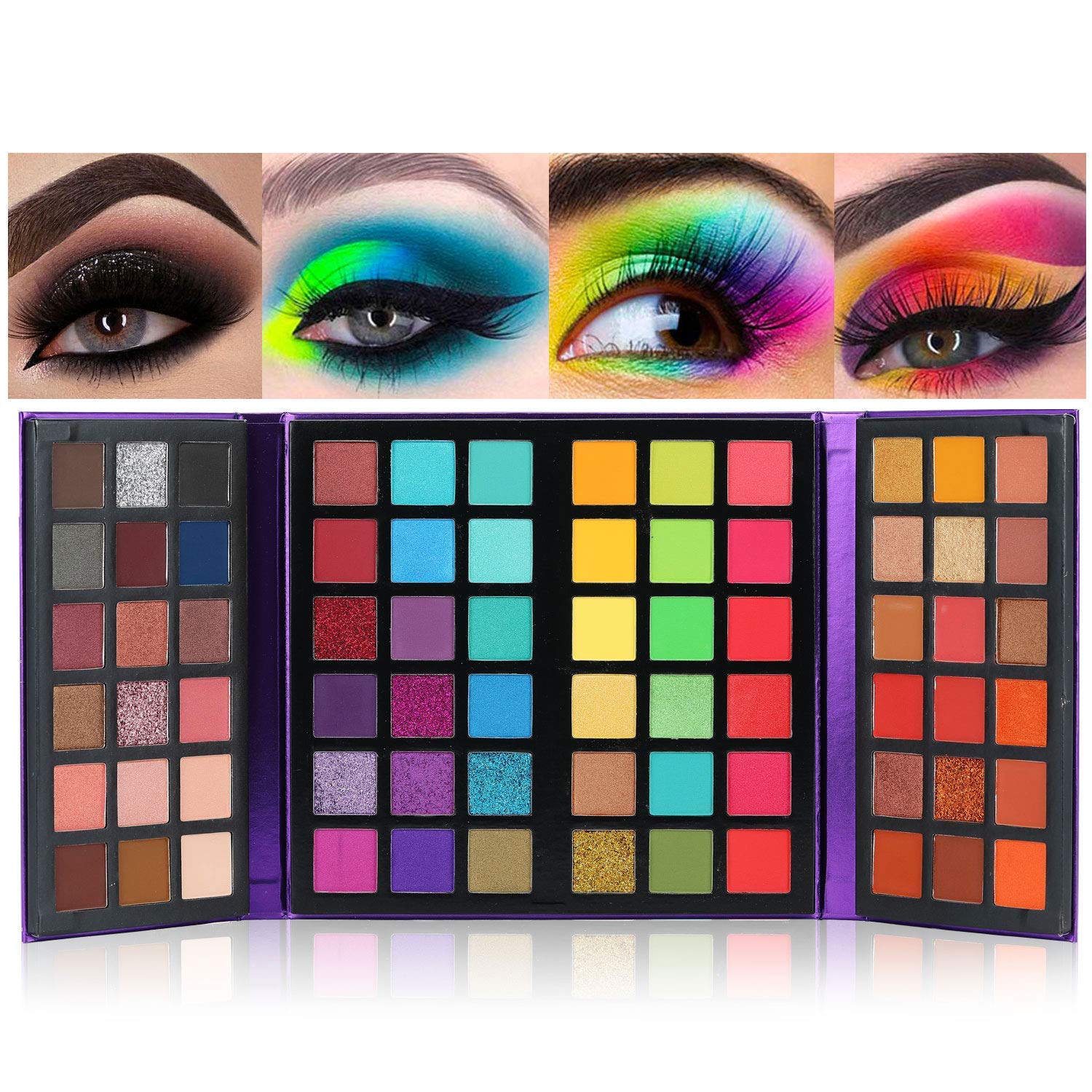 72-Color Eyeshadow Palette - Highly Pigmented, Long-Lasting Makeup Palette for Women & Teens | Perfect for Day & Night Looks, Parties & Professional Makeup