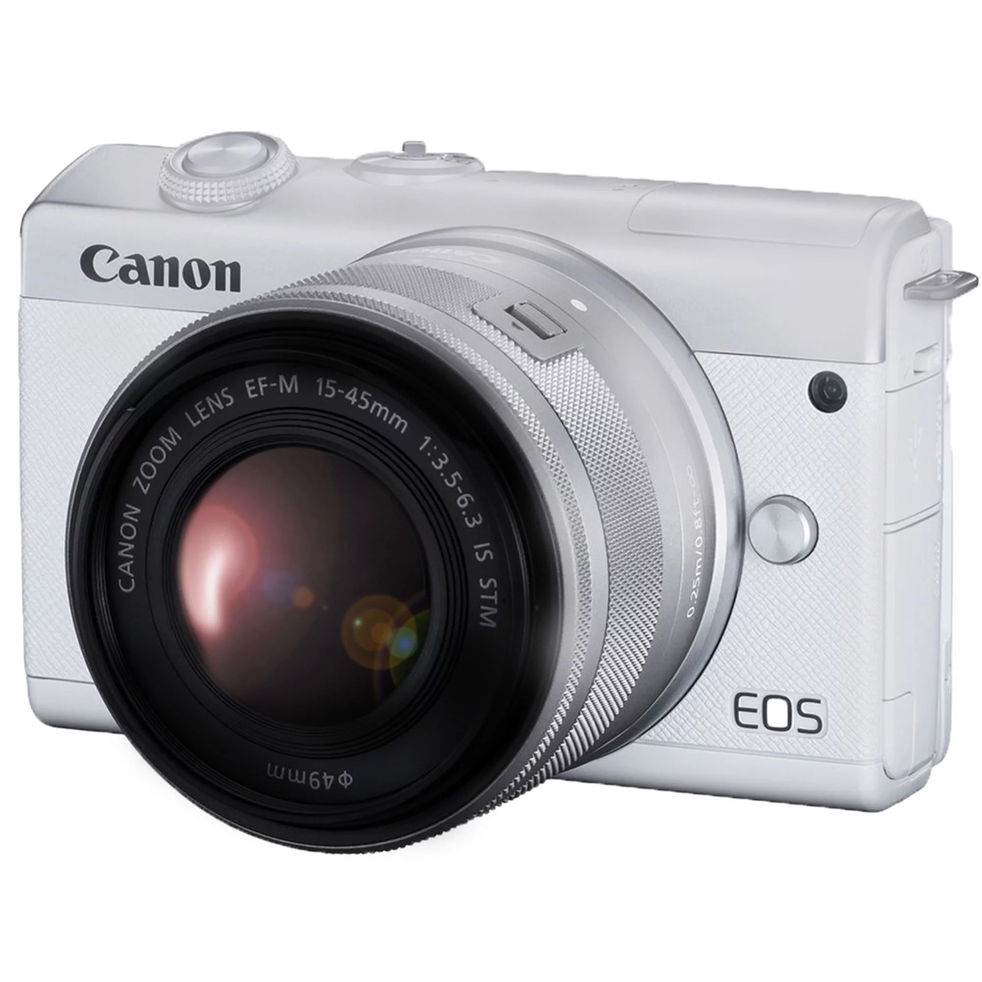 Canon EOS M200 Mirrorless Digital Camera with 15-45mm Lens - White | Compact & Lightweight for Vlogging, Travel Photography & Everyday Use