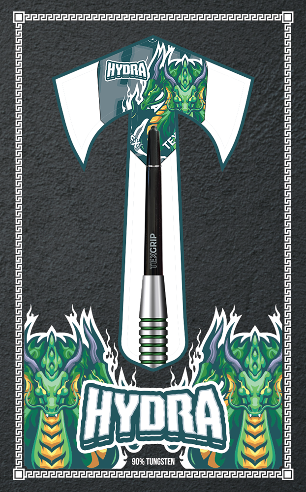 Premium TEX Hydra Darts 23g - 90% Tungsten Steel Tip Professional Darts for Adults - Perfect for Bars, Tournaments & Home Practice
