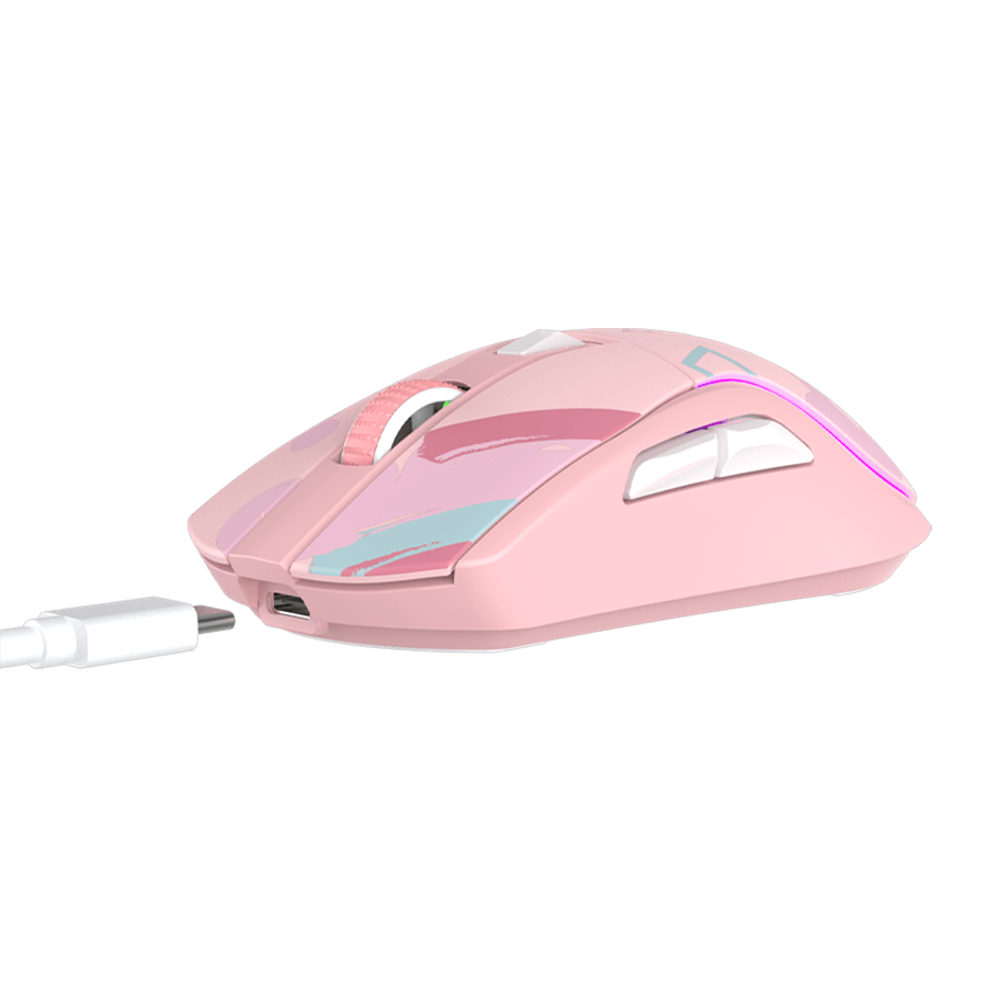 DAREU A950 Wireless Gaming Mouse with RGB Lighting, 16000 DPI, Rechargeable Battery & Charging Dock - Ergonomic Design for PC, Laptop, Mac Gaming & Office Work