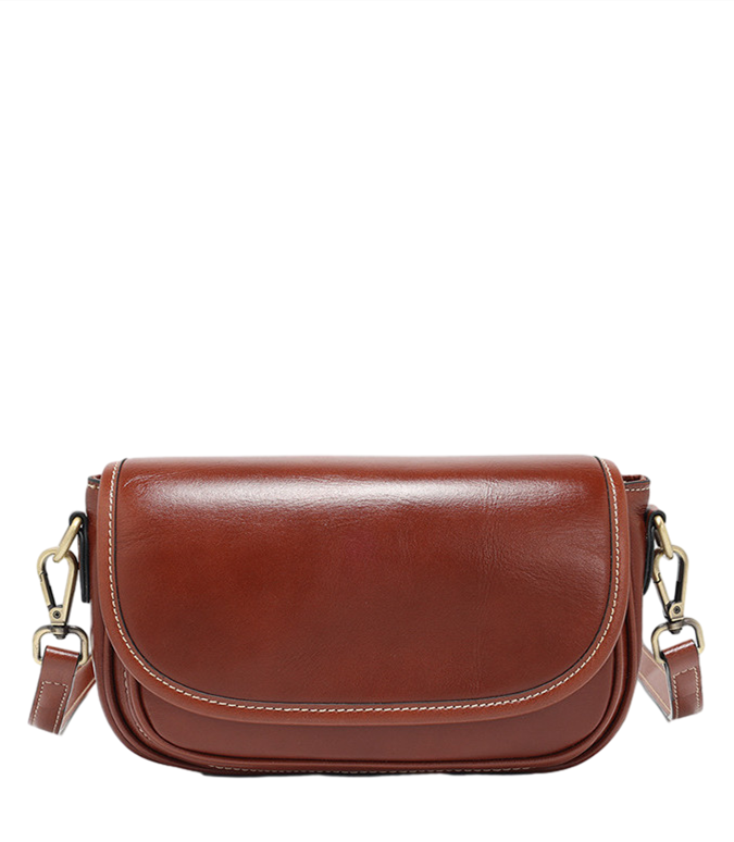 Stylish Leather Flap Crossbody Bag for Women - Fashionable Shoulder Purse for Daily Use, Travel & Shopping