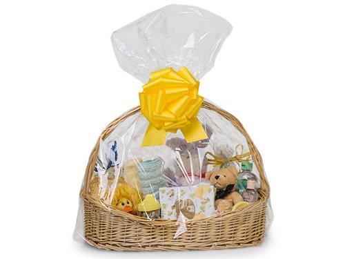JUMBO Clear Poly Basket Bags - 28 x 8 x 32 Inches, 1.25 Mil Thick (2 Units, 25 Pack per Unit) - Perfect for Storage, Organization, and Retail Display