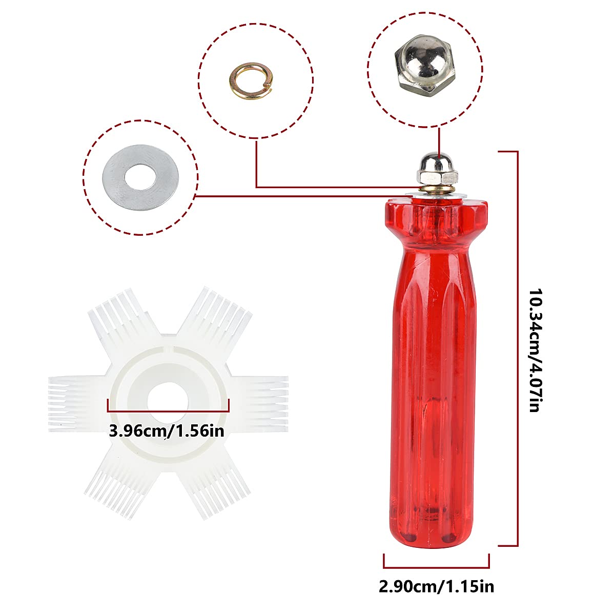 4-Piece Stainless Steel AC Condenser Fin Cleaning Brush Set - Coil Condenser Brush, AC Fin Comb & Refrigerator Fin Cleaner (3 Styles) - Perfect for HVAC Maintenance, Home & Auto Air Conditioner Cleaning