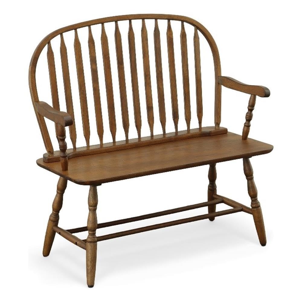 American Oak Windsor Living Room Bench - Stylish & Durable Seating for Living Rooms, Entryways & Bedrooms