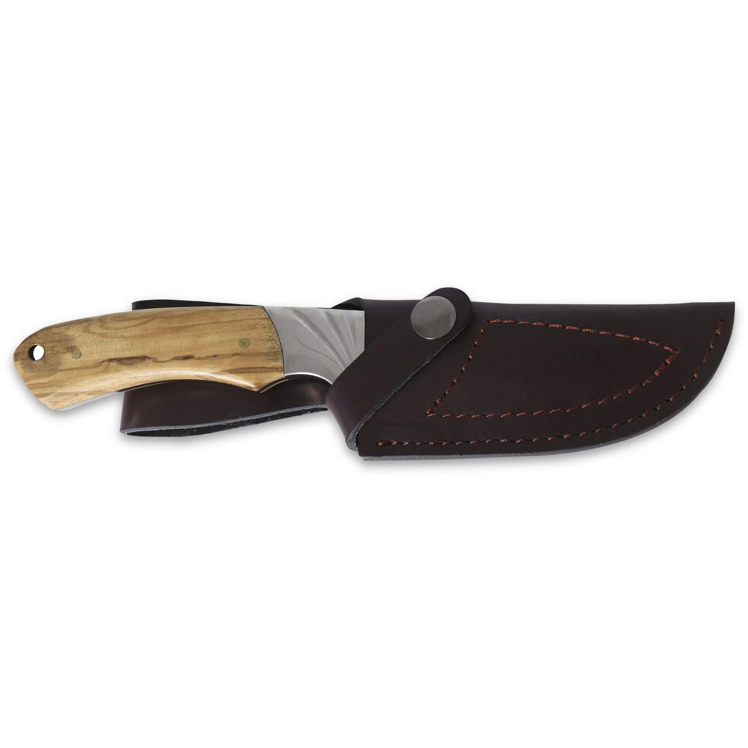 iFIELD 4.1 Inch Hunting Knife - Tactical Survival Knife with Leather Sheath for Camping, Outdoor Adventures & Bushcraft Activities