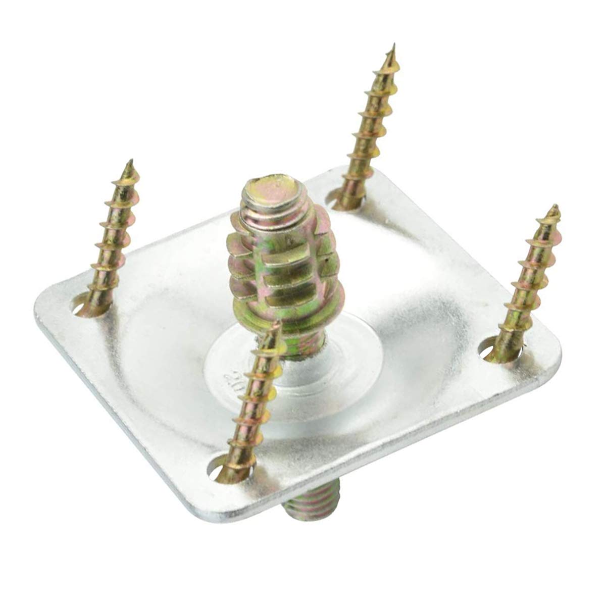 4Pcs Furniture Leg Attachment Plates T-Plate 5/16